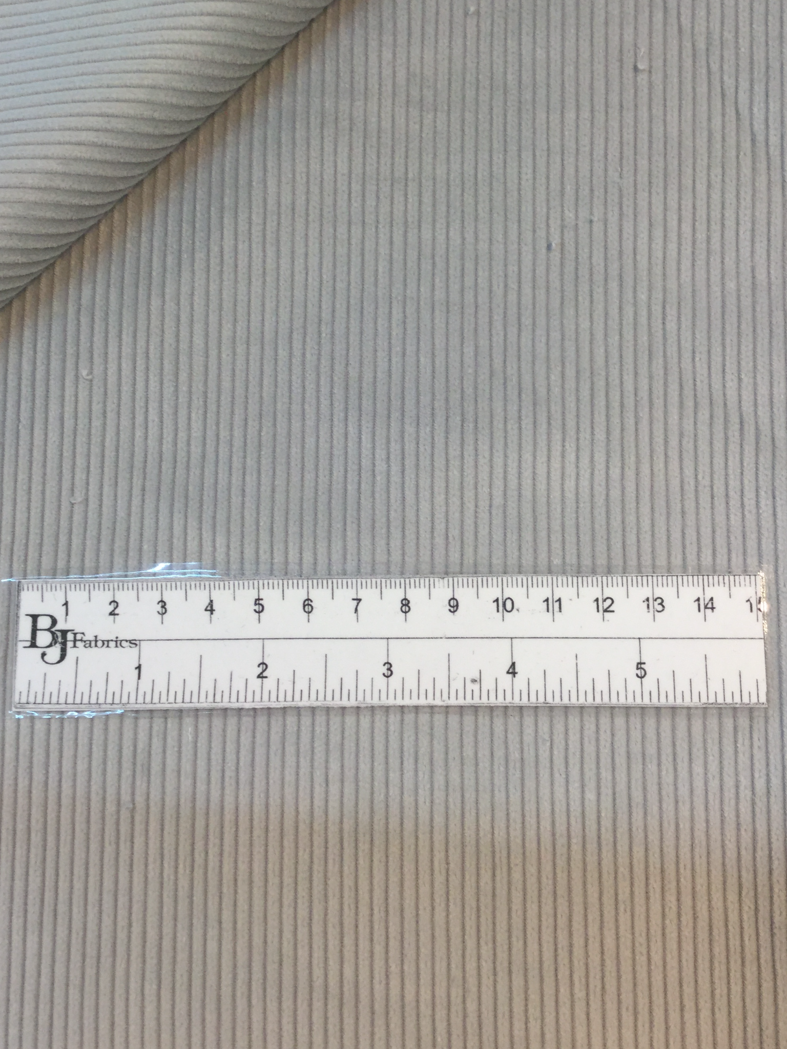 Cotton 8 Wale Corduroy in Light Grey