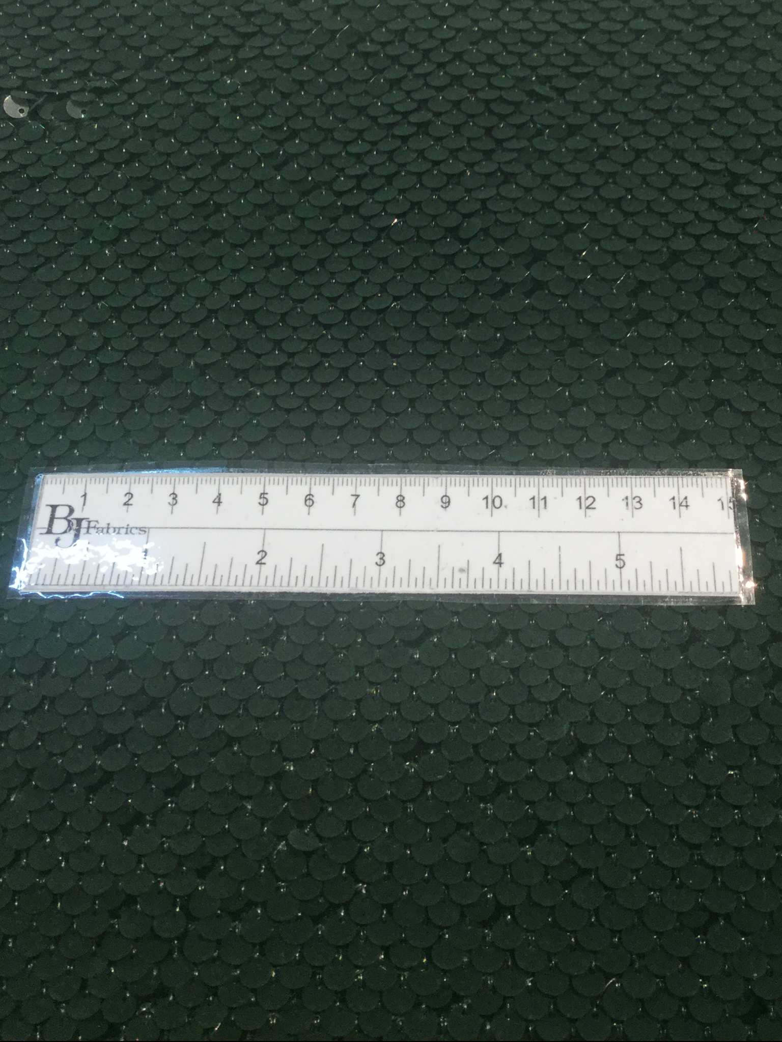 Flocked Baby Paillettes on Stretch Velvet in Hunter