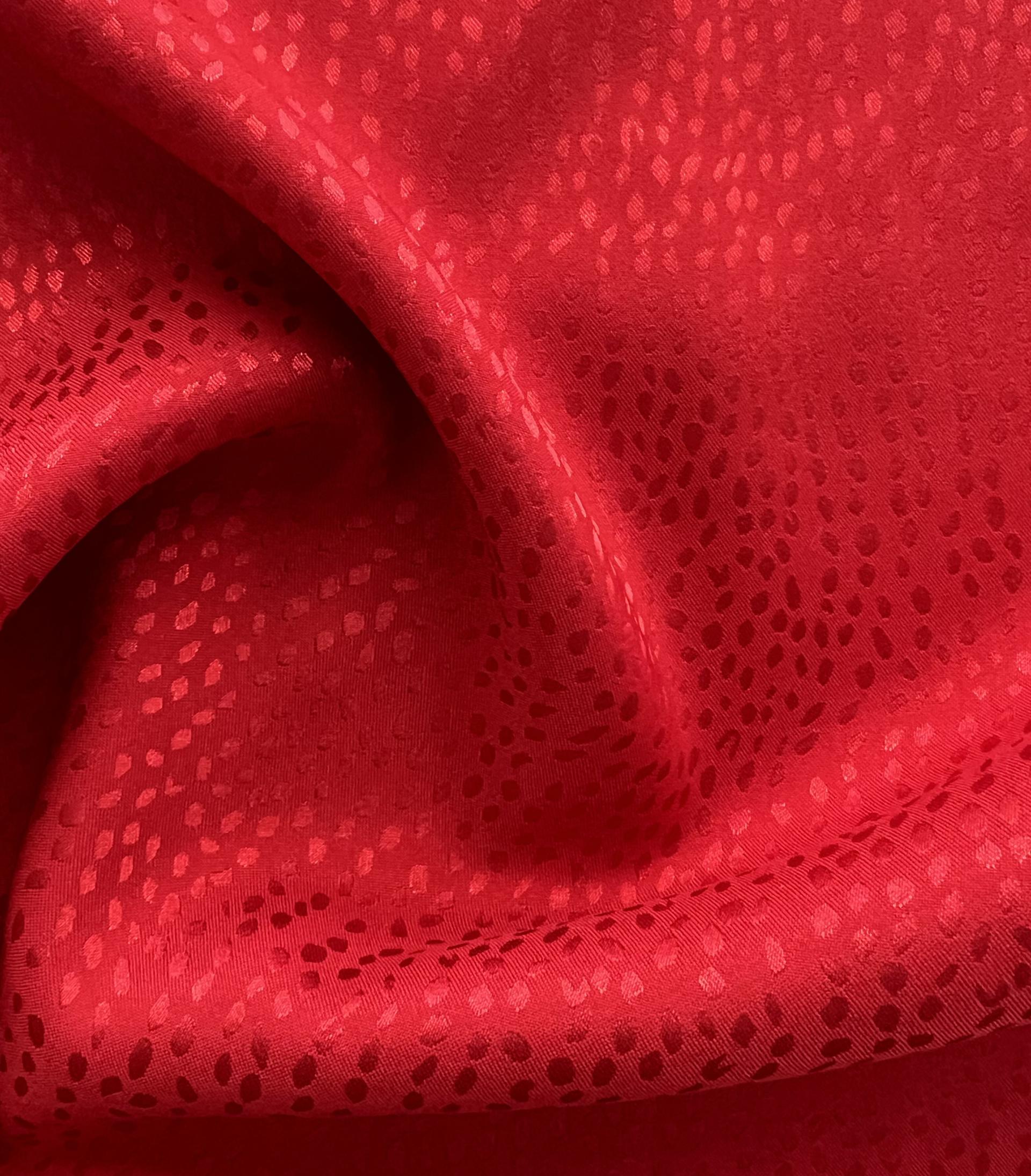 Stretch Jacquard in Red