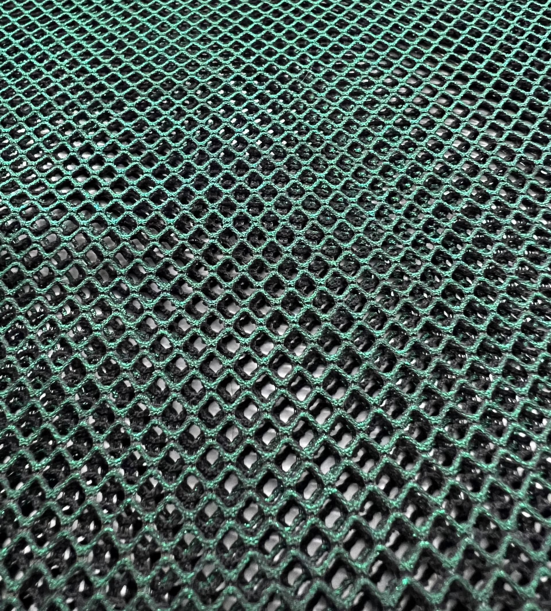 Emerald Green Metallic Foiled Polyester Fishnet 