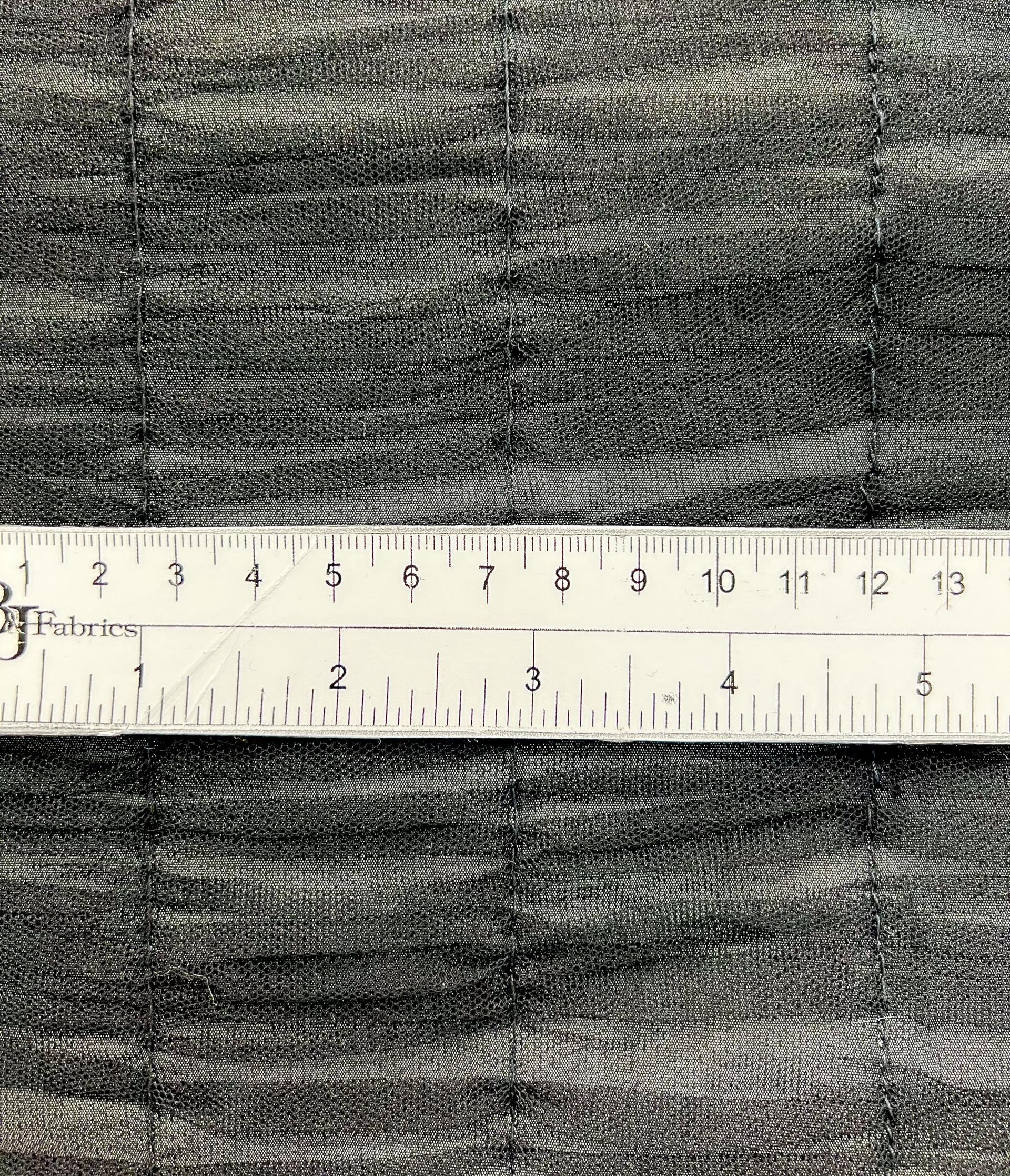 Ruched Tulle Stitched Over Polyester Taffeta