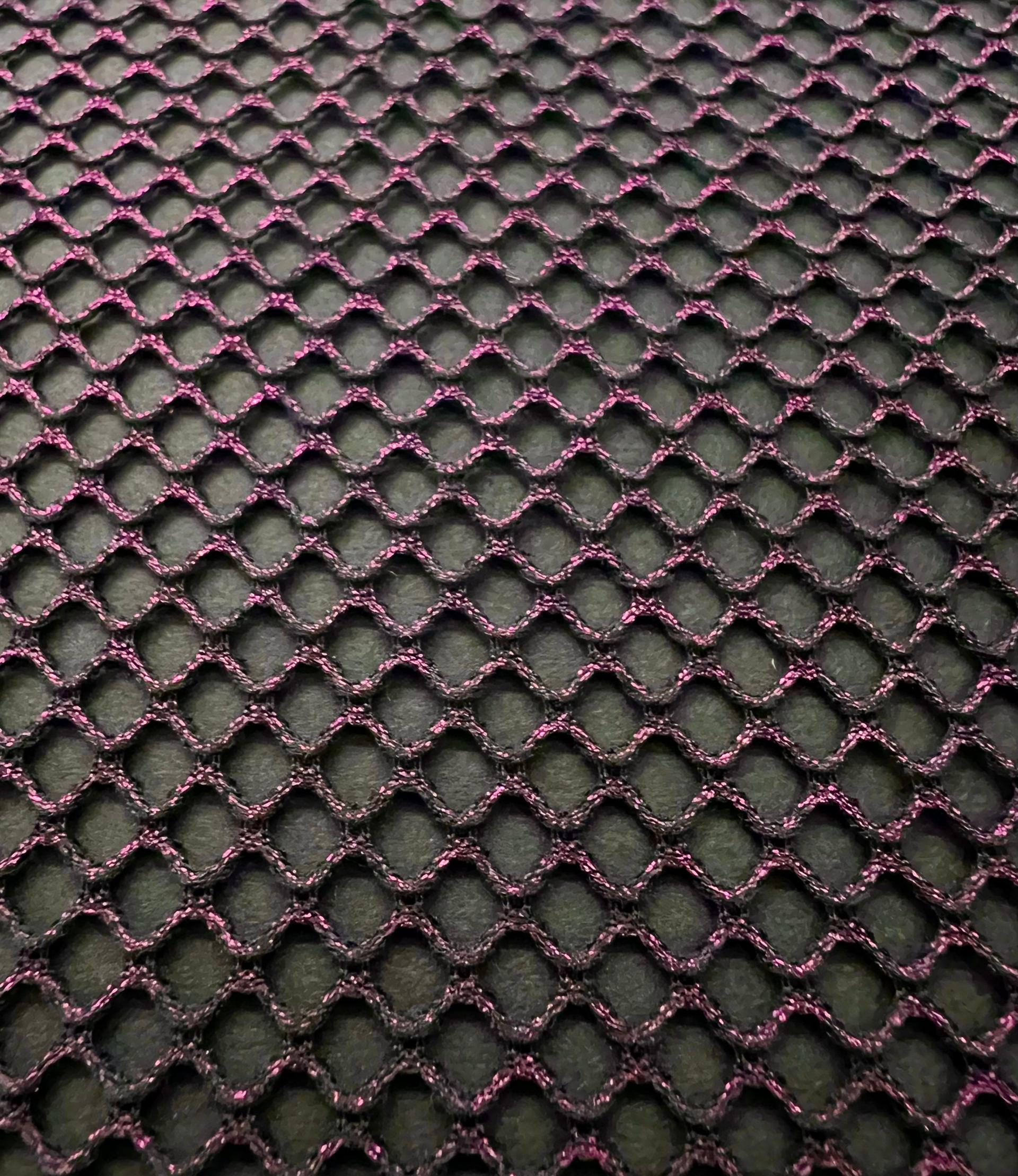 Royal Purple Metallic Foiled Polyester Fishnet 