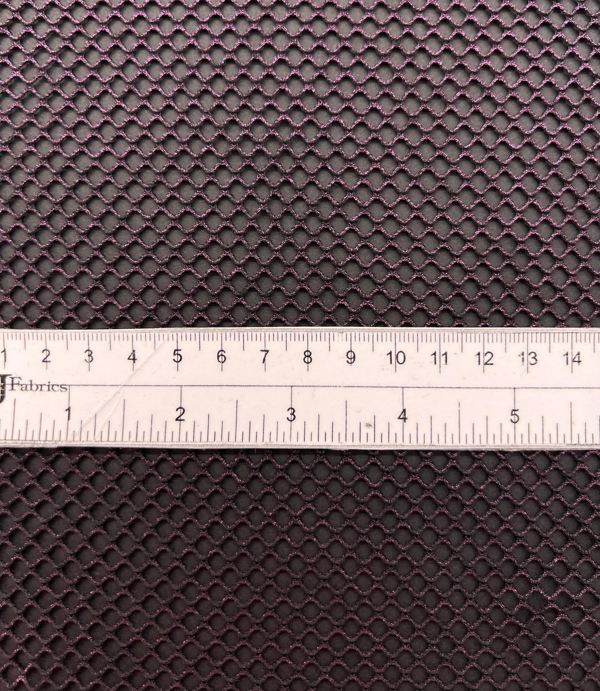 Royal Purple Metallic Foiled Polyester Fishnet 