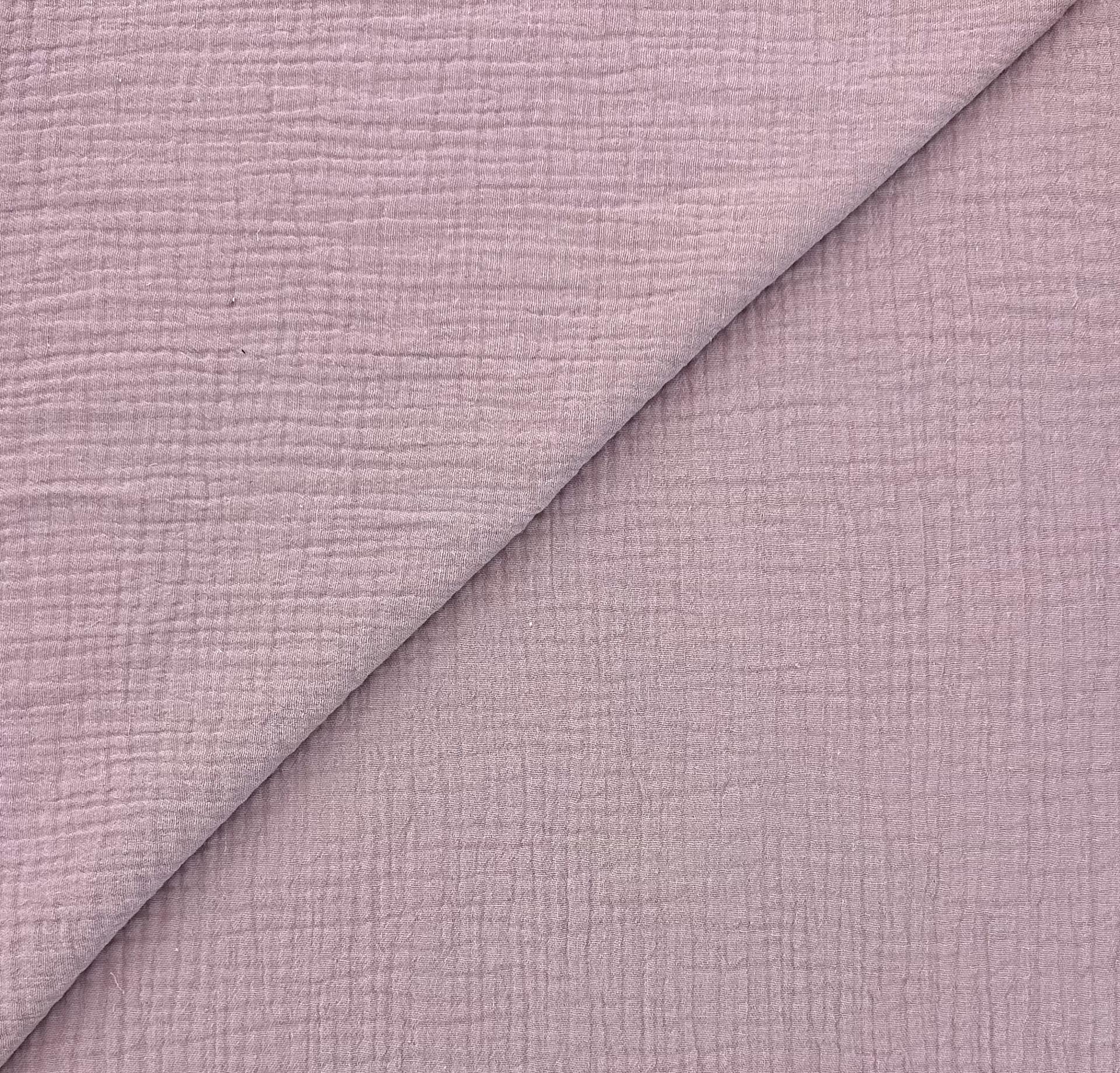 Organic Crinkle Cotton Double Gauze in Lilac