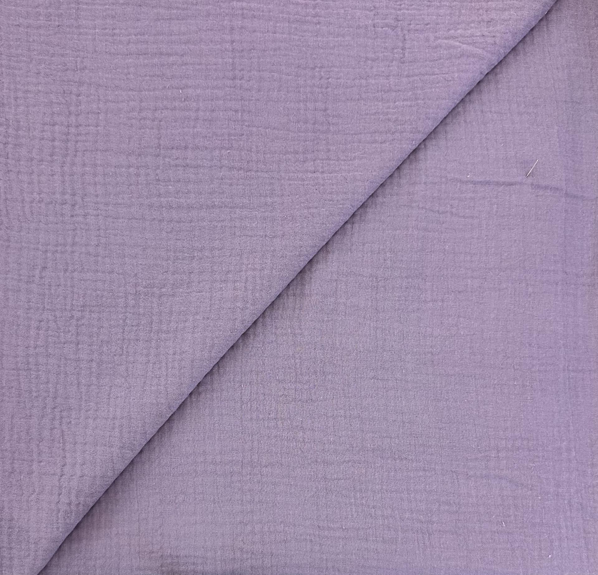 Organic Crinkle Cotton Double Gauze in Grape