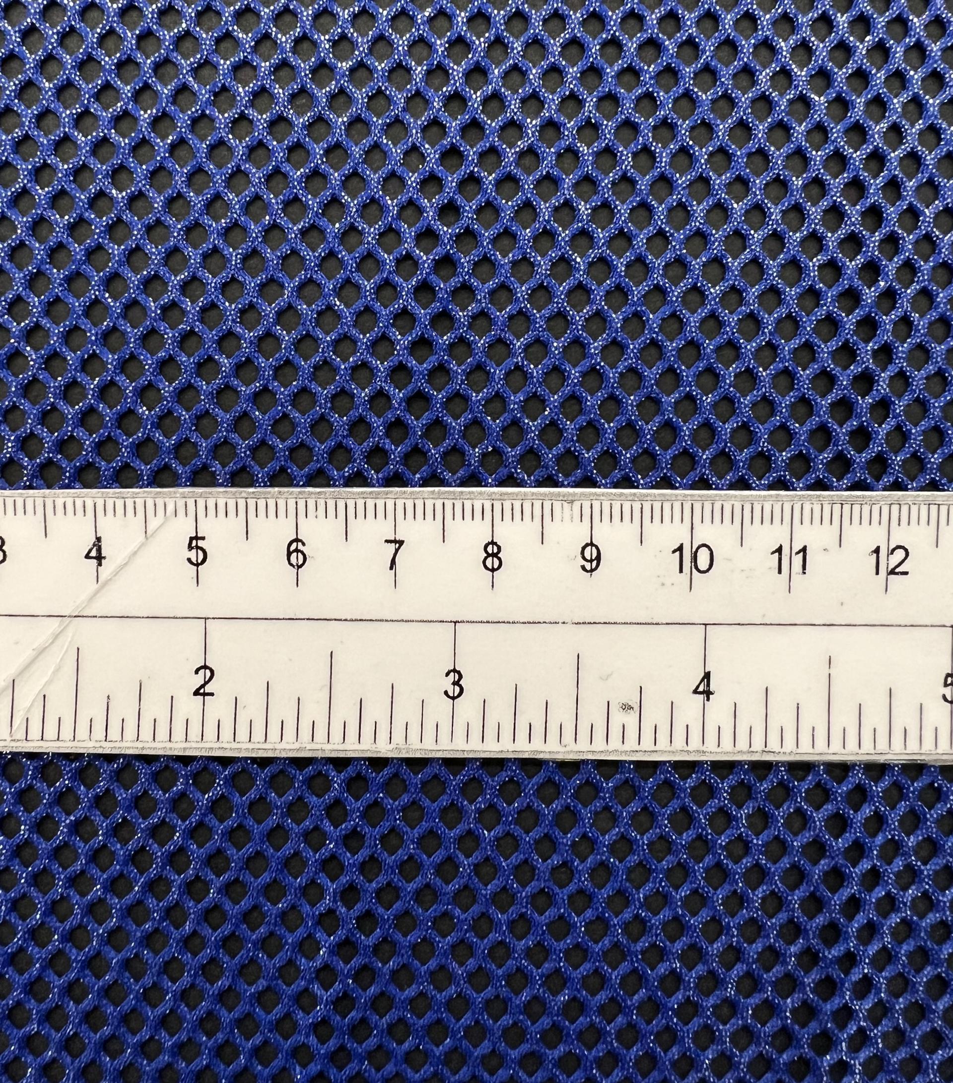 Metallic Silver Foiled Mesh in Royal Blue