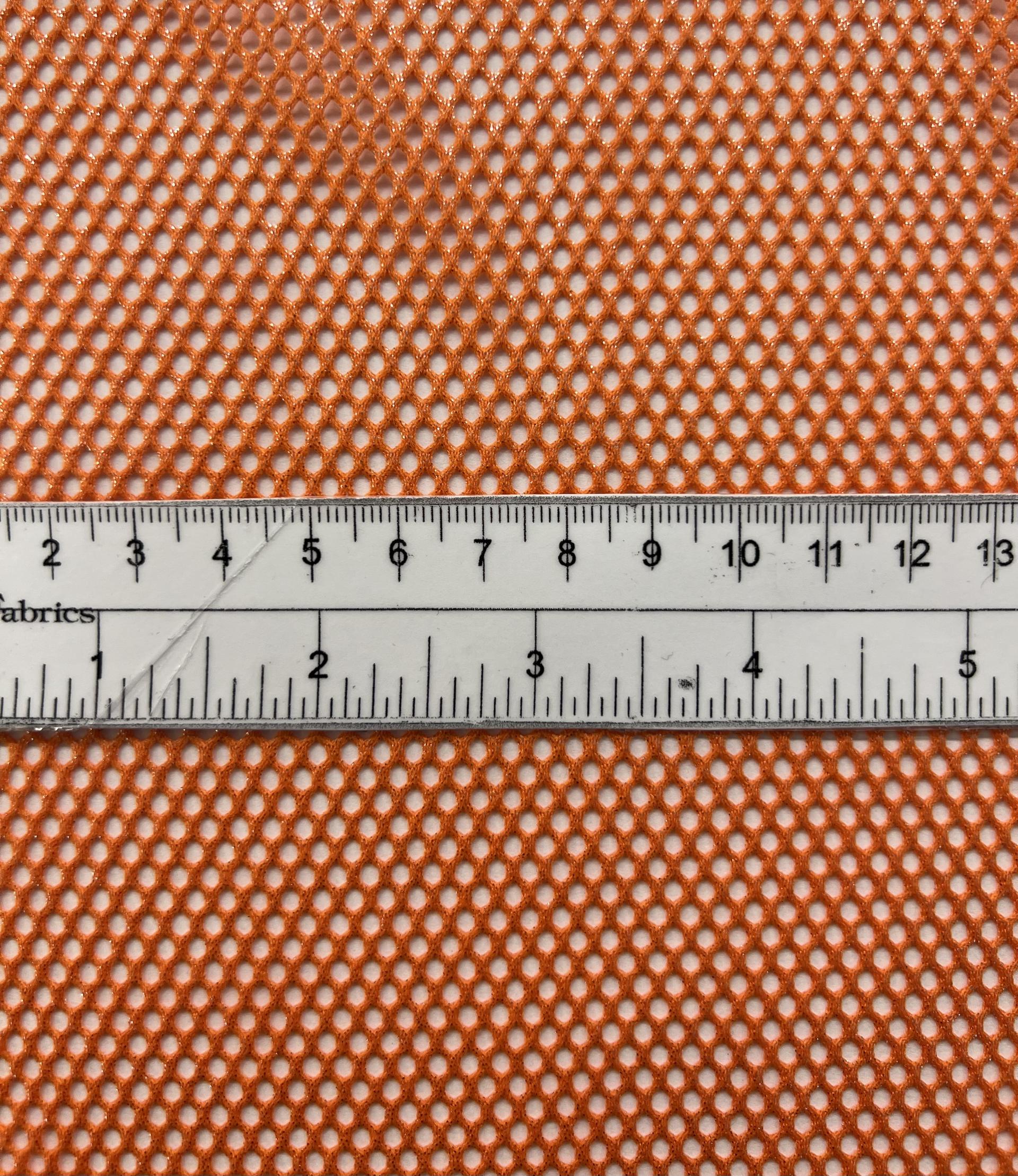 Metallic Silver Foiled Mesh in Orange