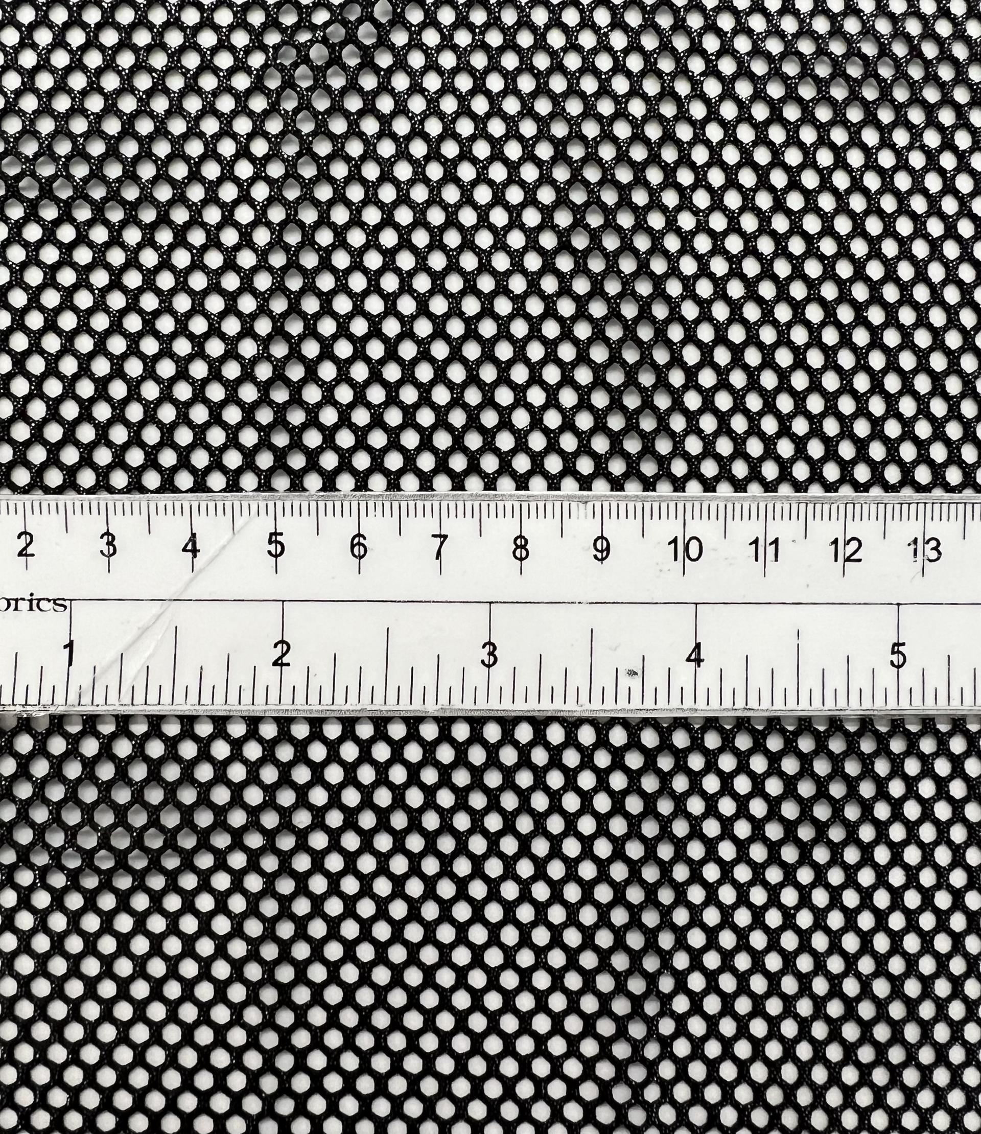 Metallic Silver Foiled Mesh in Black