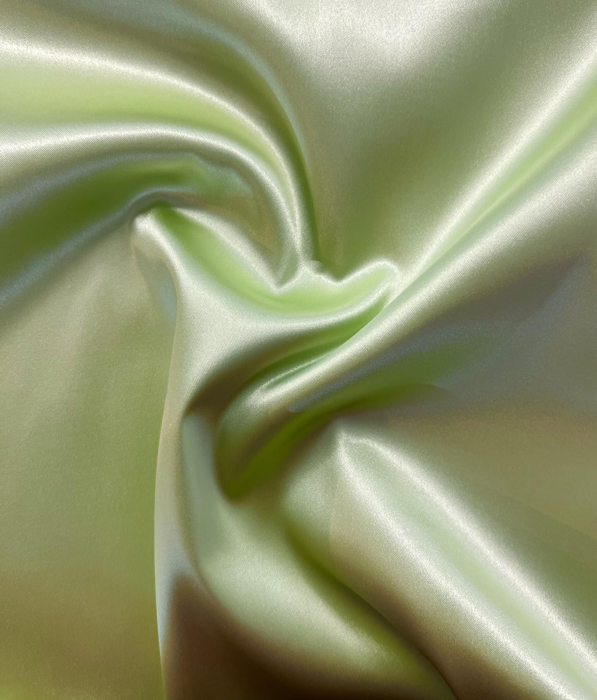 Italian Acetate Stretch Satin in Honeydew