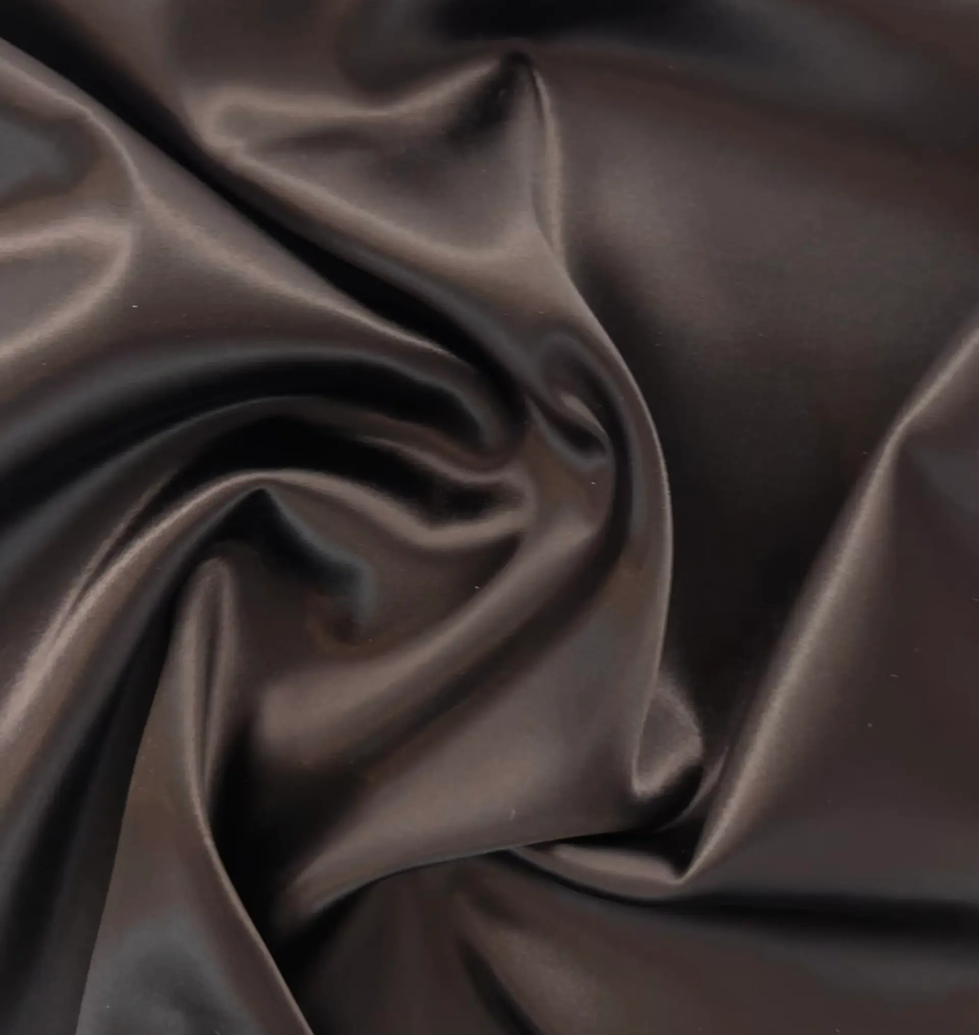 Italian Acetate Stretch Satin in Espresso