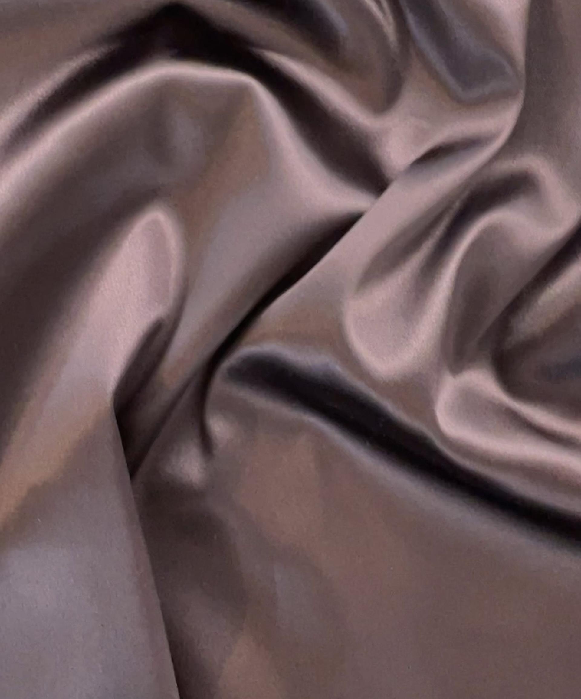 Italian Acetate Stretch Satin in Mocha