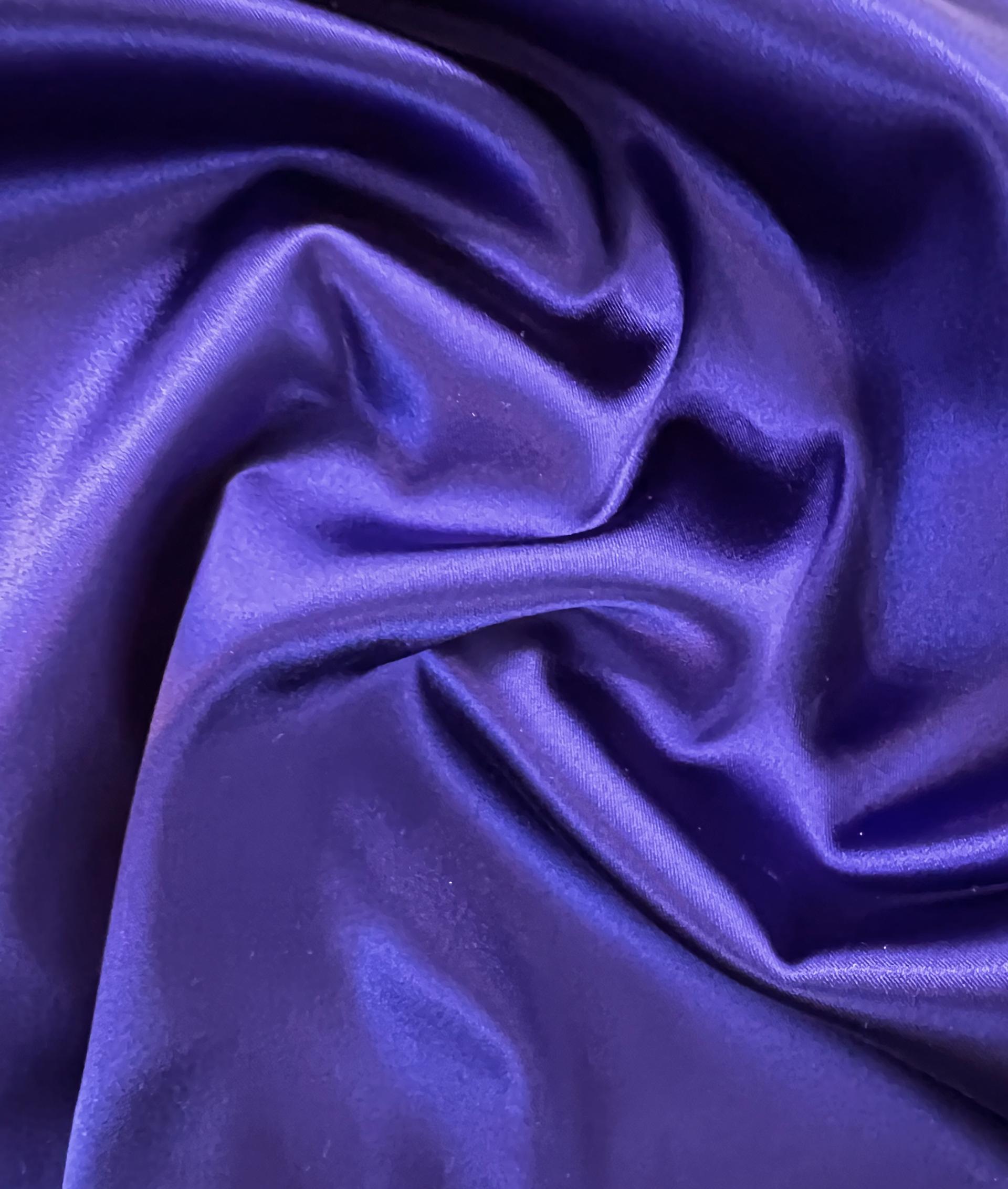 Italian Acetate Stretch Satin in Marine