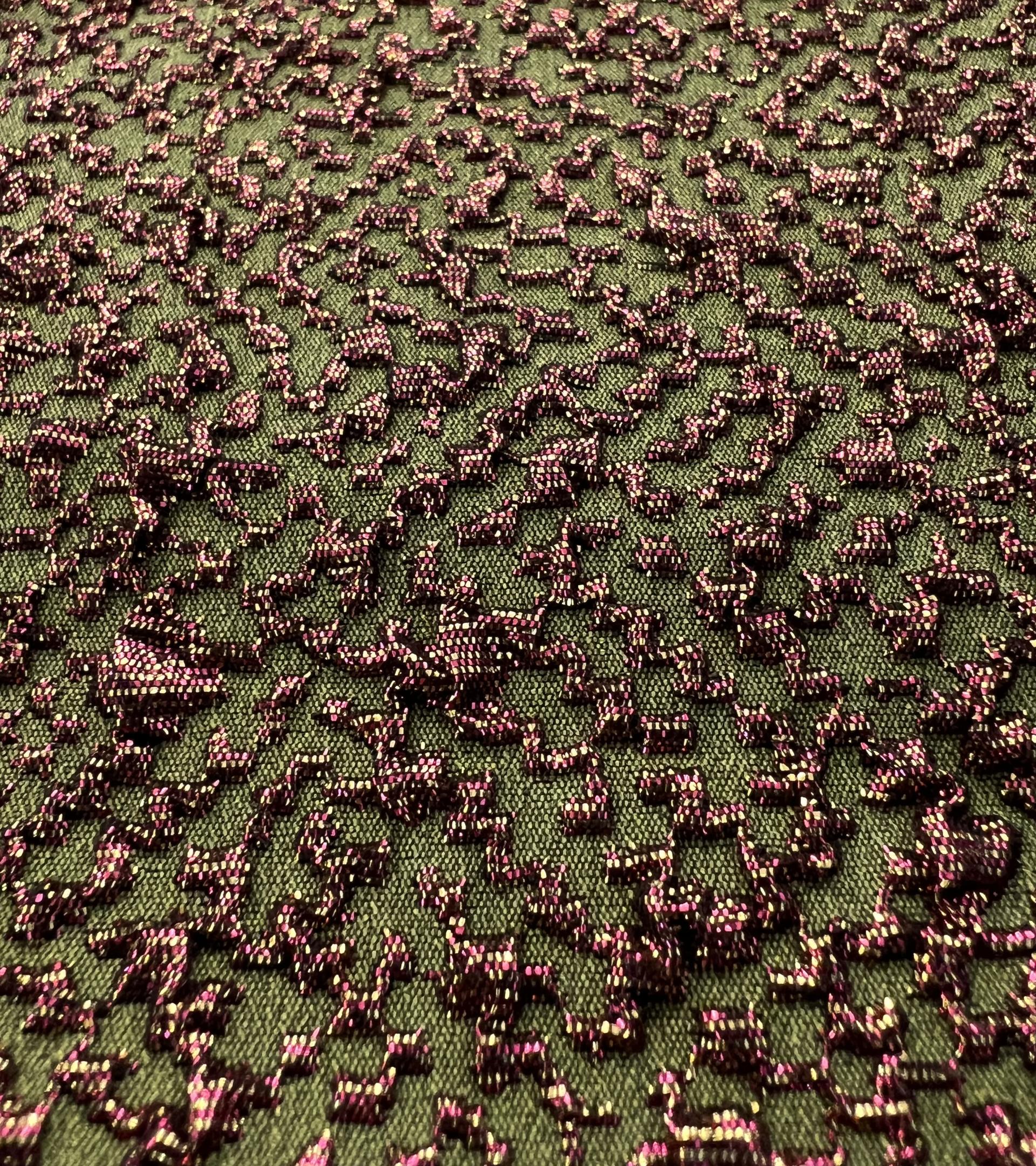 Opalescent Stretch Metallic Brocade in Olive/Bronze