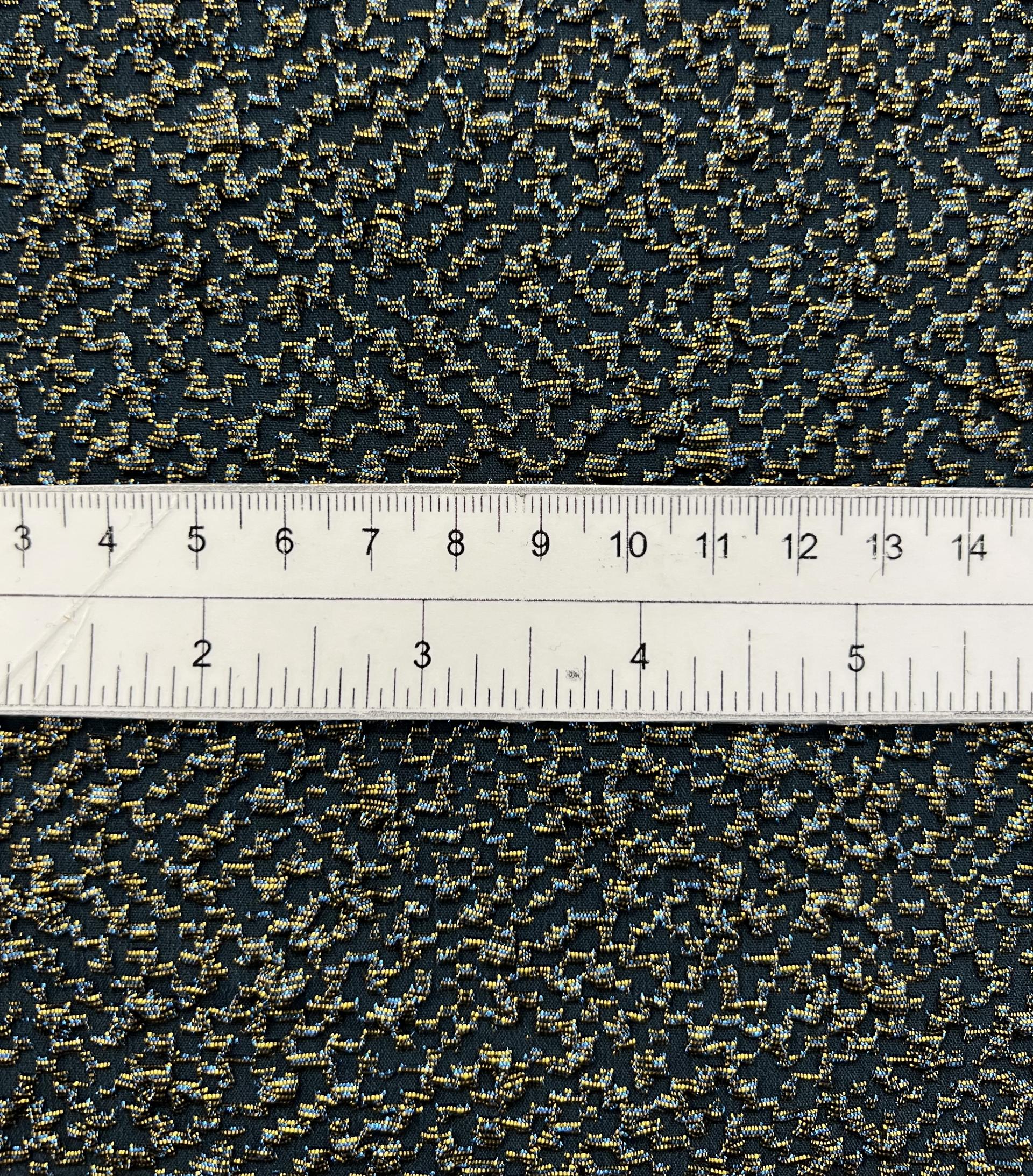 Opalescent Stretch Metallic Brocade in Teal/Bronze