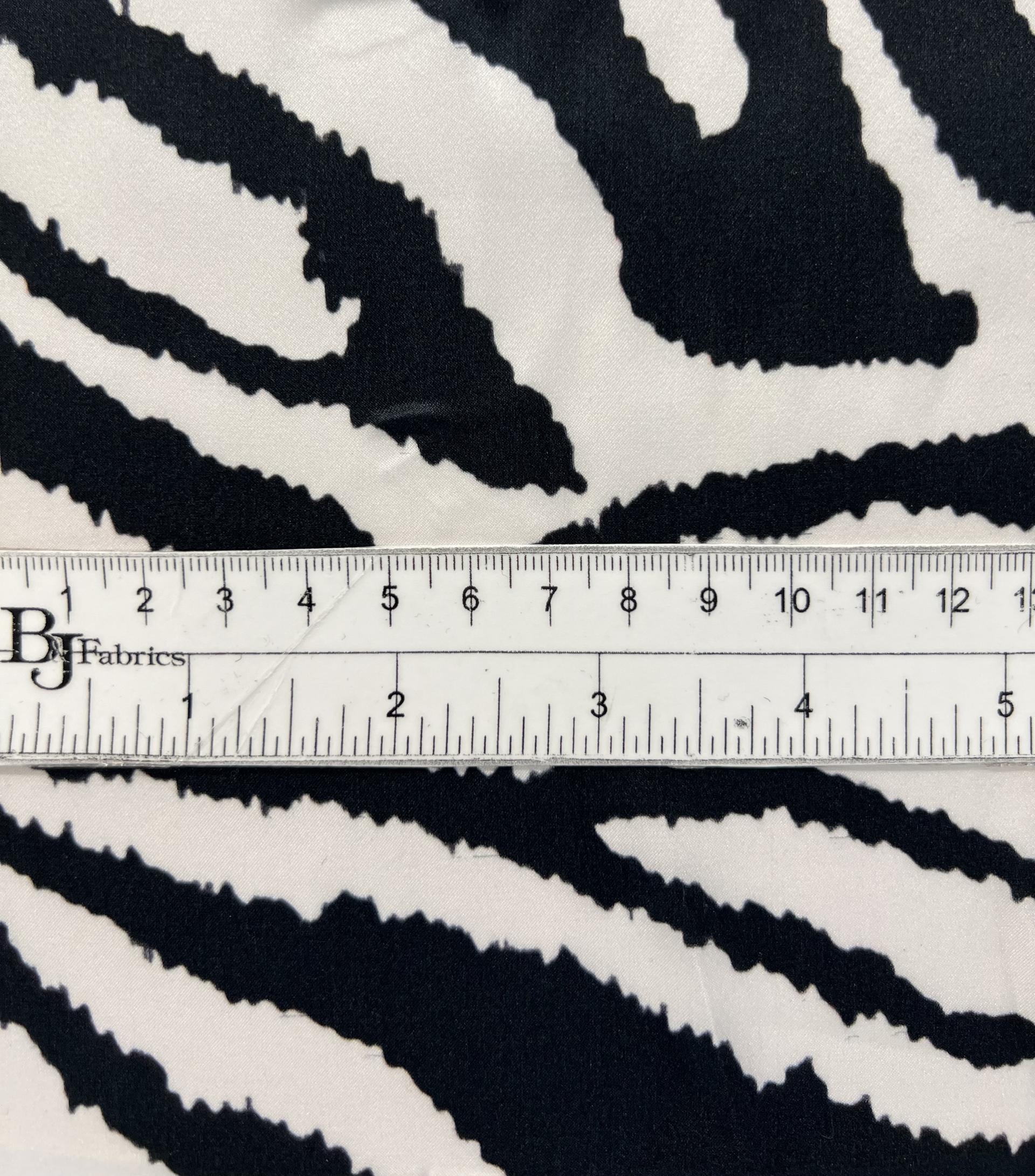 Printed Silk Charmeuse in Zebra