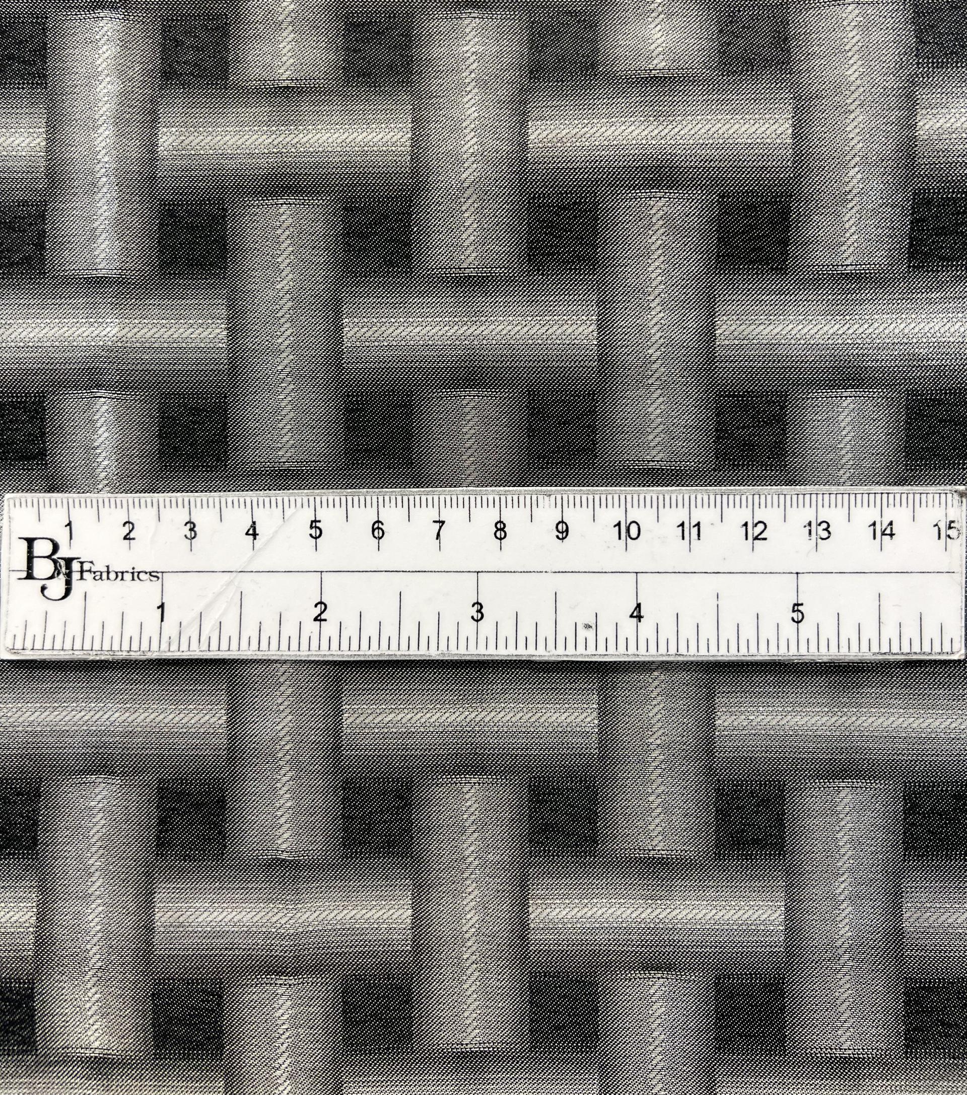 Optical Illusion Brocade in Silver Black