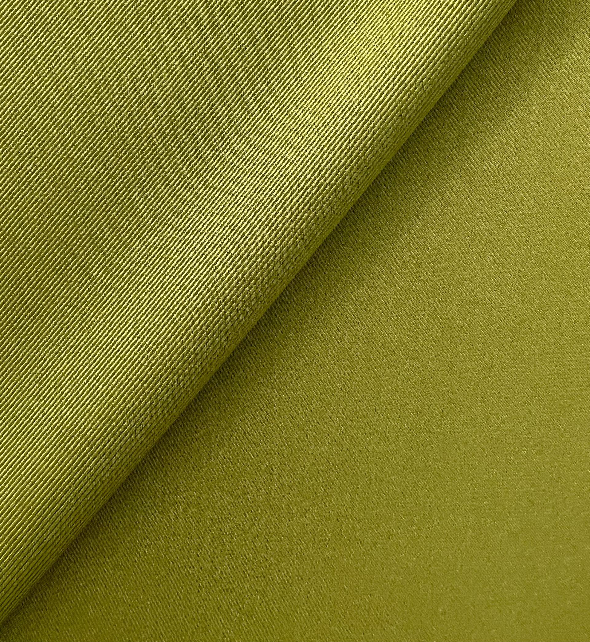 Stretch Twill Back Acetate Satin in Kiwi Green