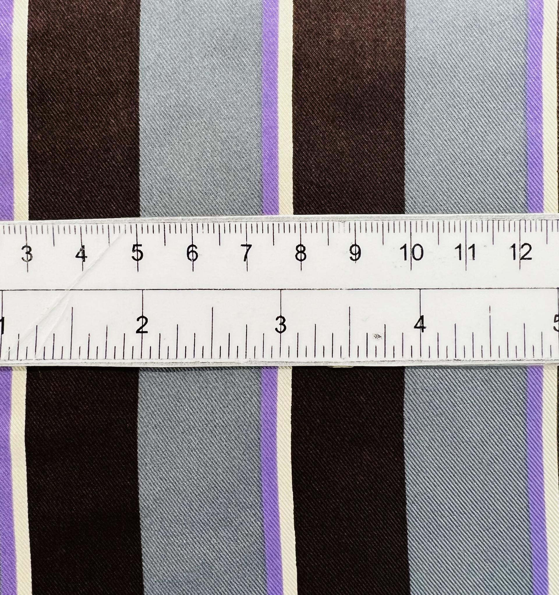 Printed Silk Twill Stripe