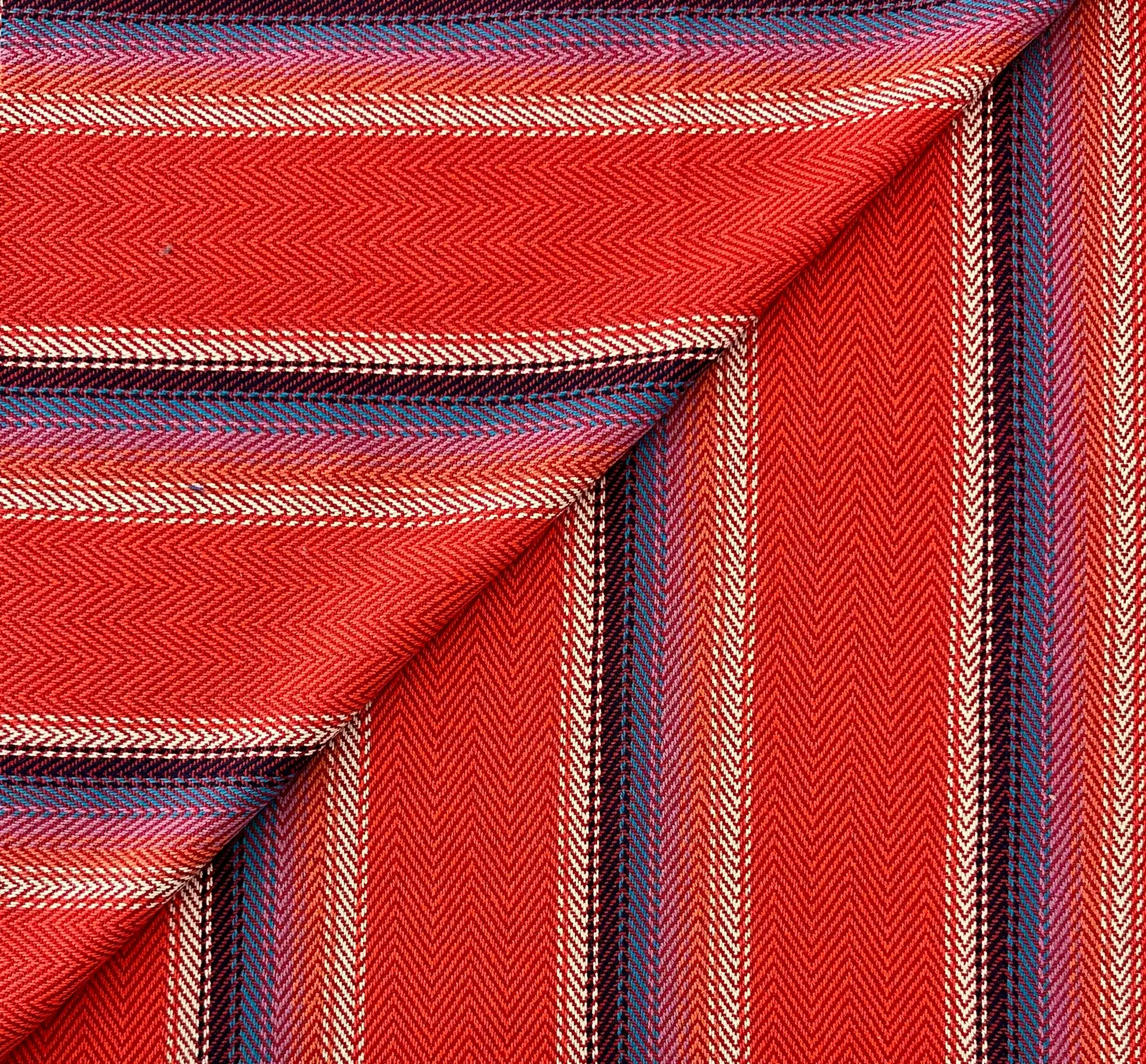 Blanket Cotton Stripe in Red