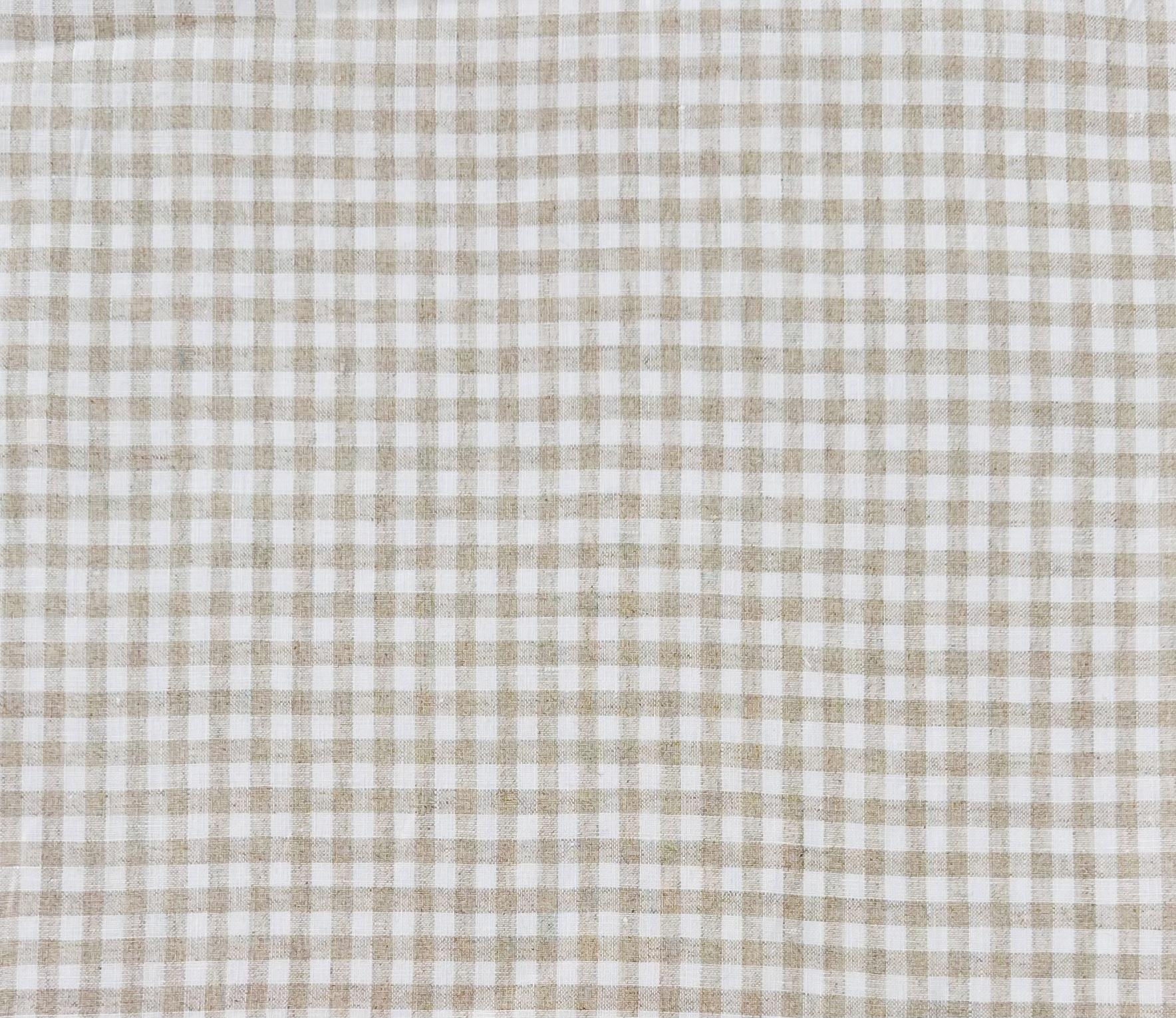 Linen Woven Gingham in Natural
