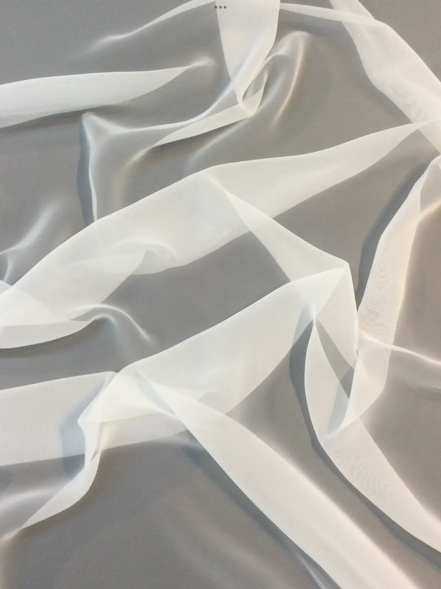 Polyester Chiffon in Diamond White