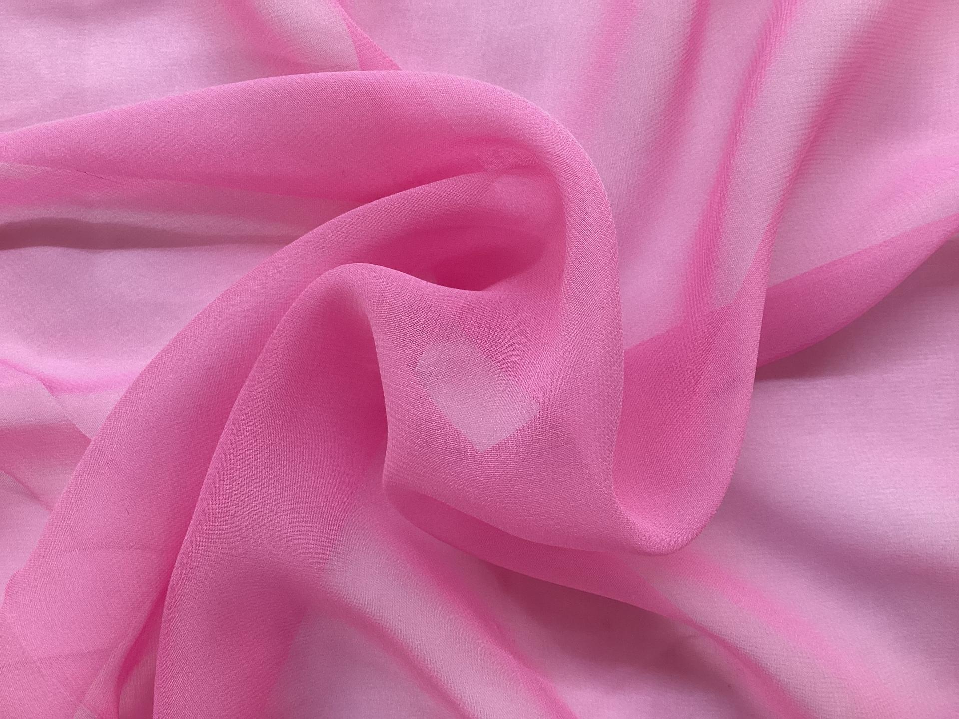 Pure Silk Chiffon In Barbie