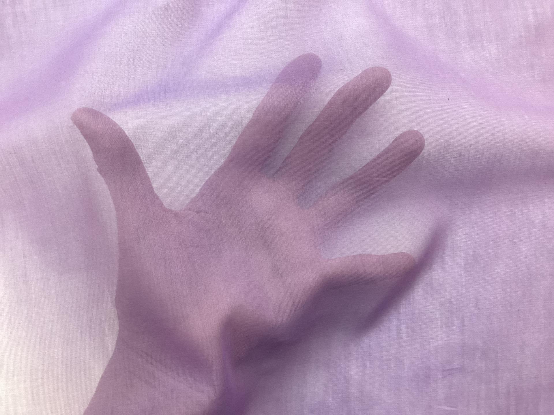 Silk & Cotton Voile In Lavender 
