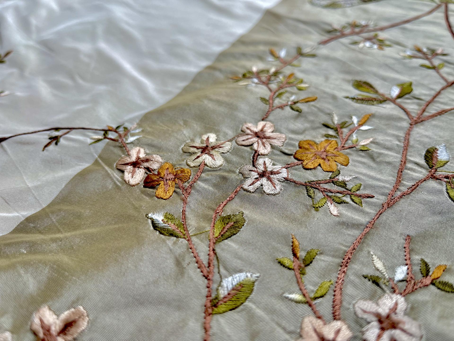 Embroidered Silk Taffeta