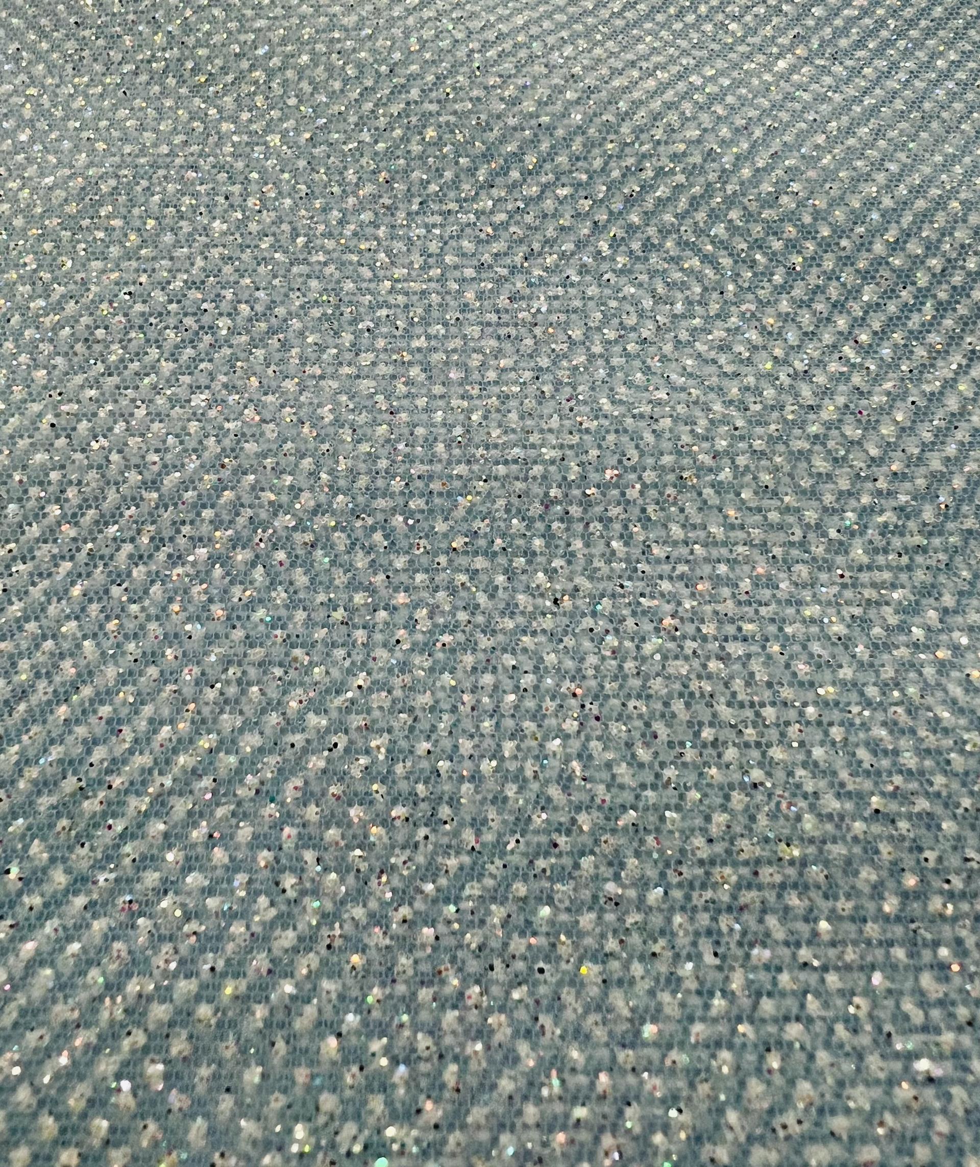 Glitter Tulle in Baby Blue