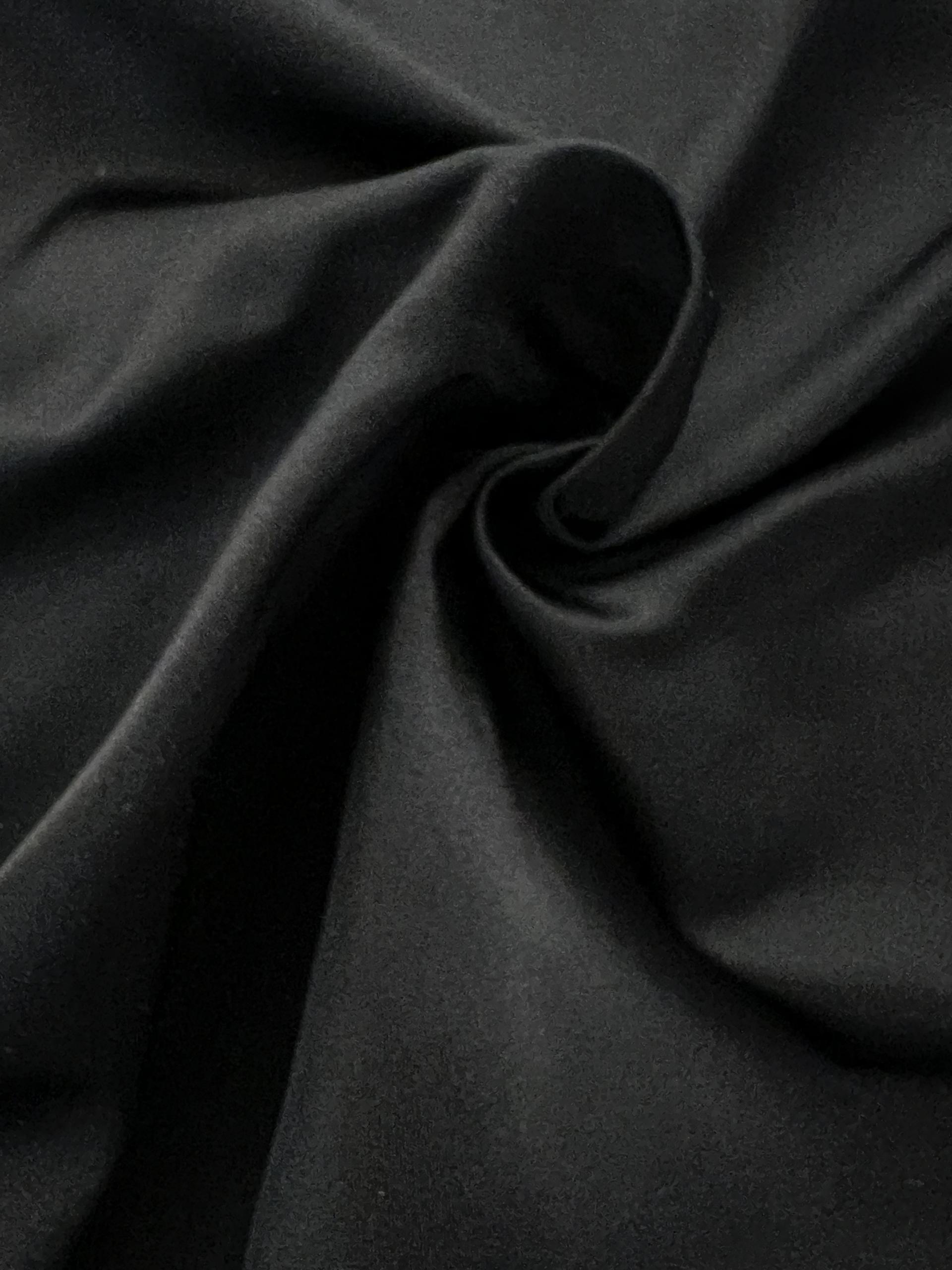 Double Face Silk Satin in Black