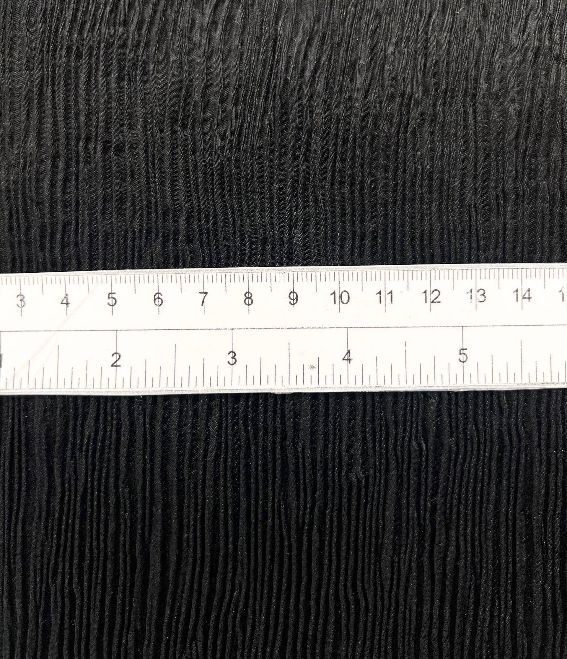 Crinkle Triacetate Cupro Charmeuse in Black