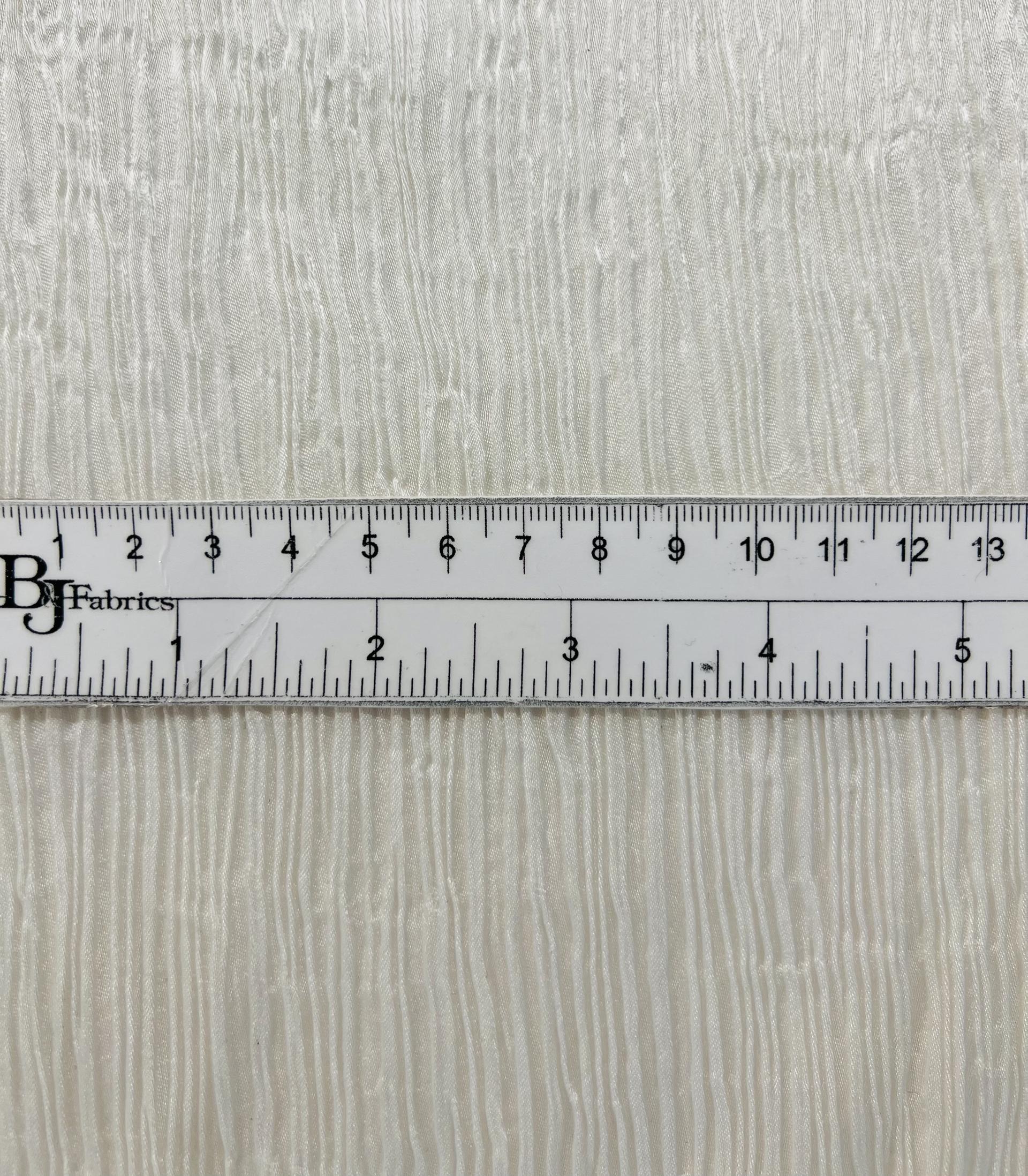 Crinkle Triacetate Cupro Charmeuse in Off White