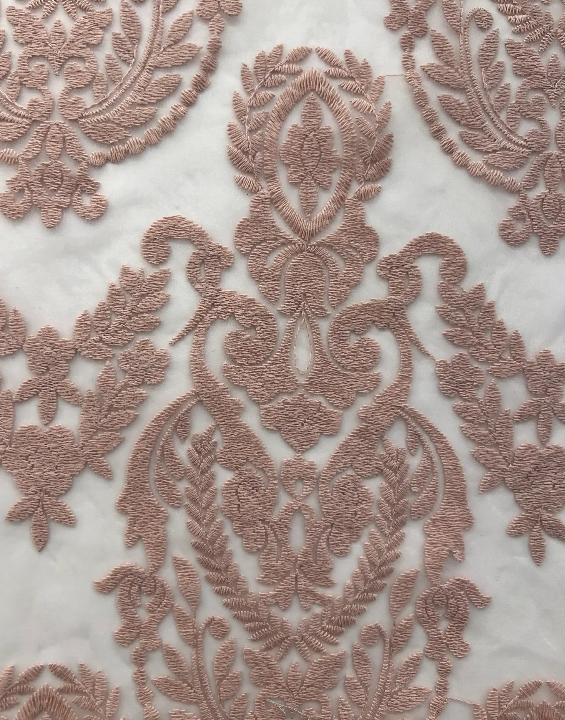 EMBROILED NYLON ORGANZA IN BLUSH NUDE