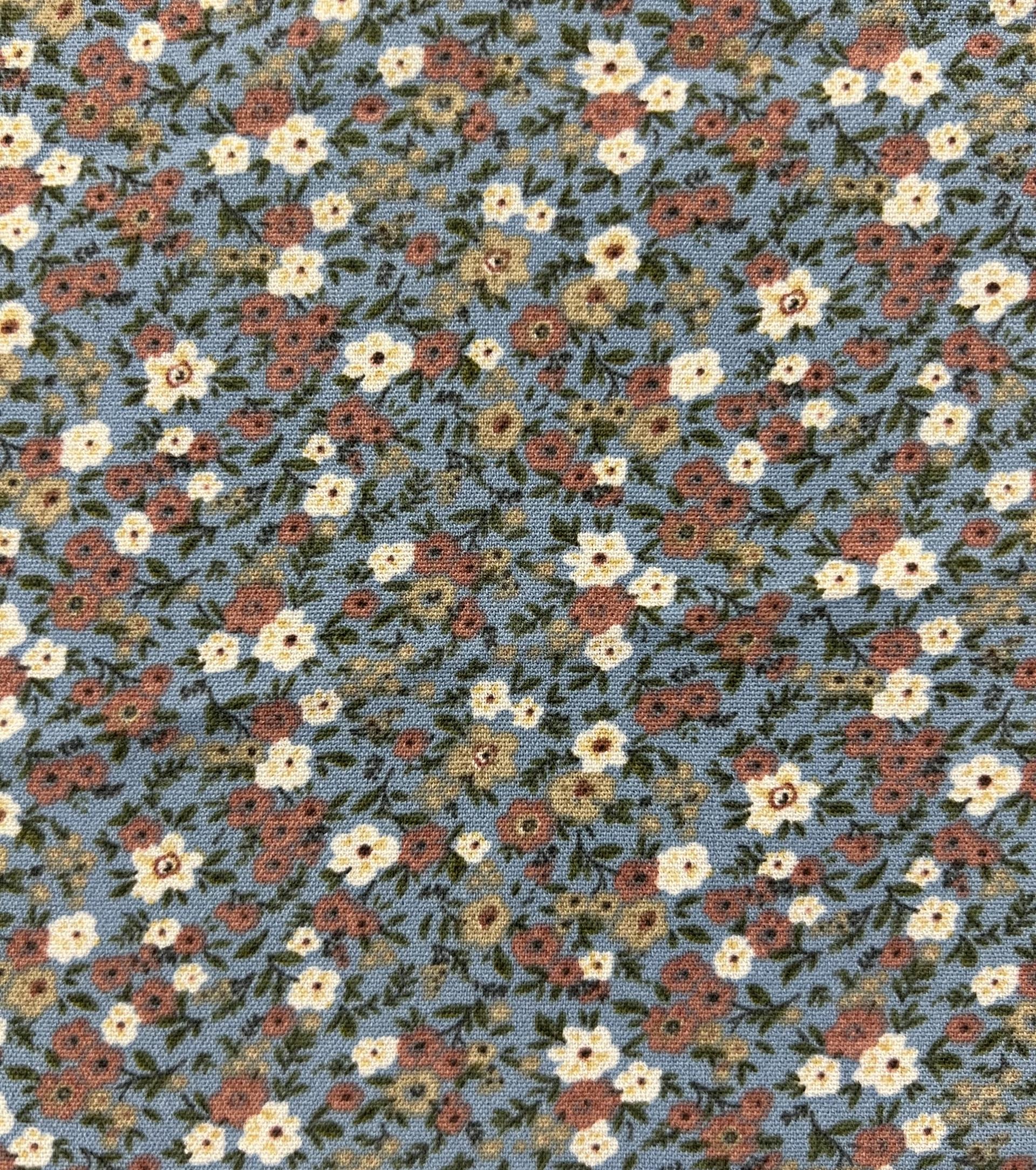 Printed Polyester Challis in Blue