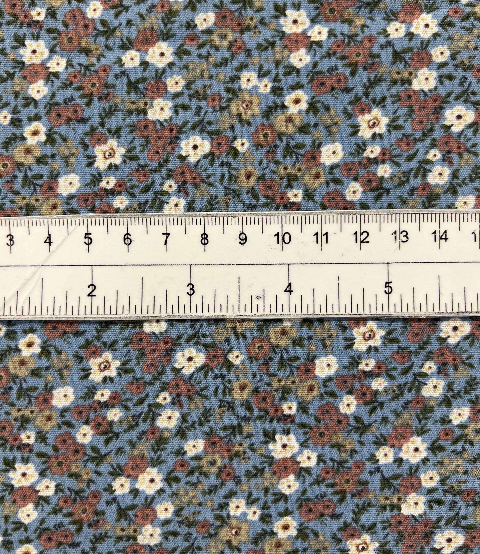 Printed Polyester Challis in Blue