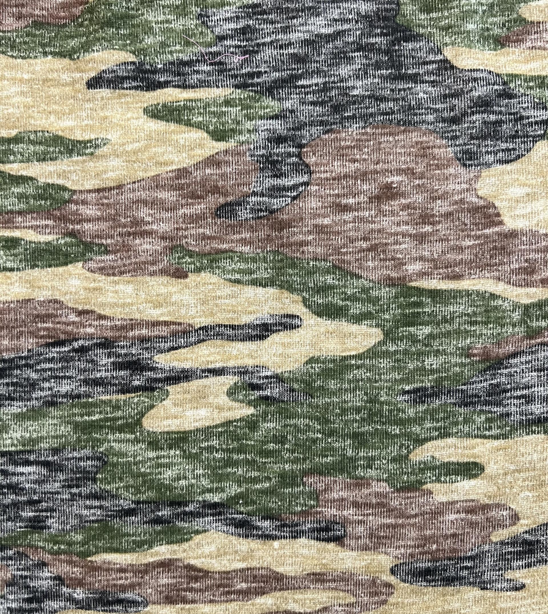Printed Cotton Knit of Camouflage 