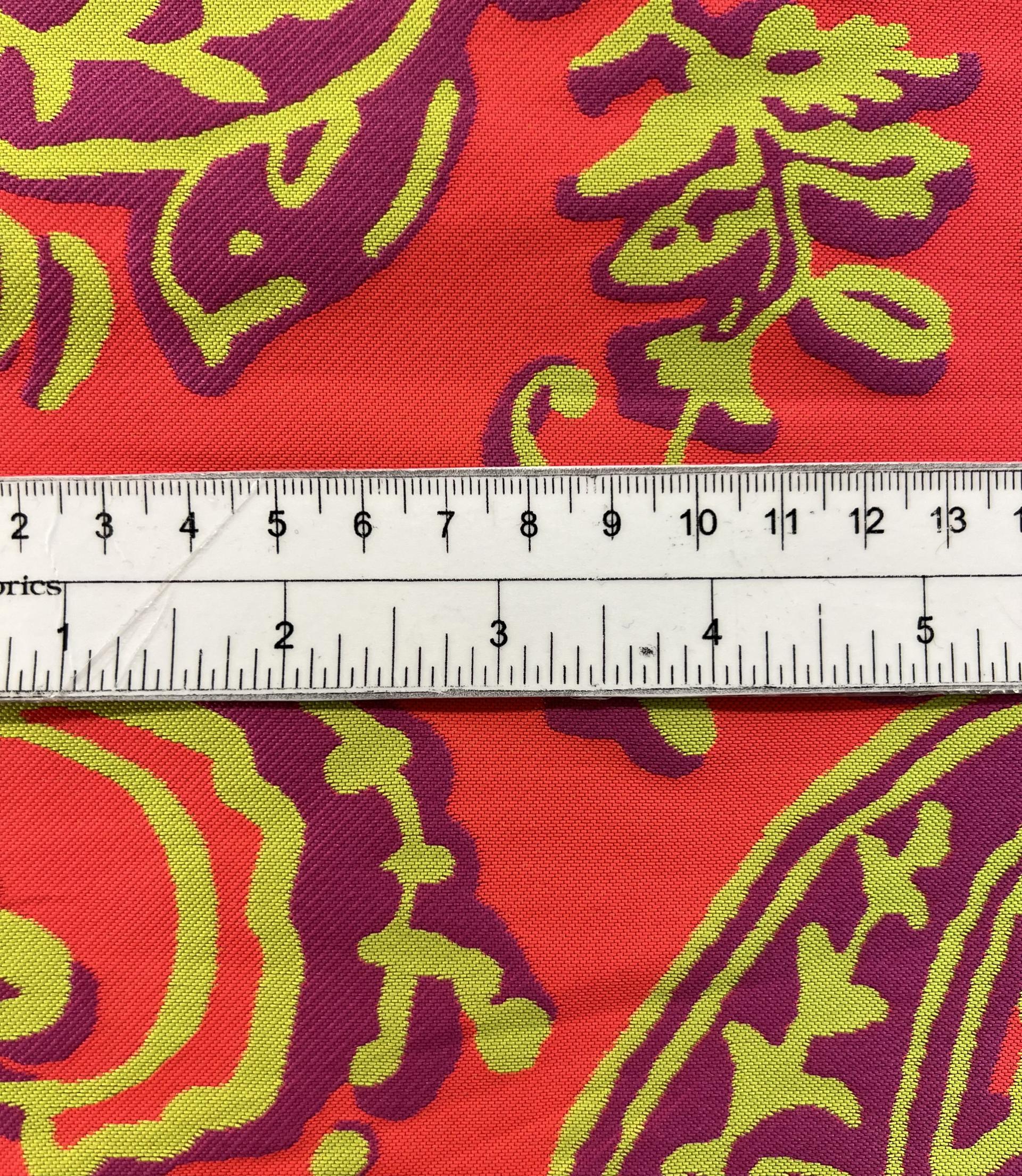 Double Face Brocade in Neon Paisley