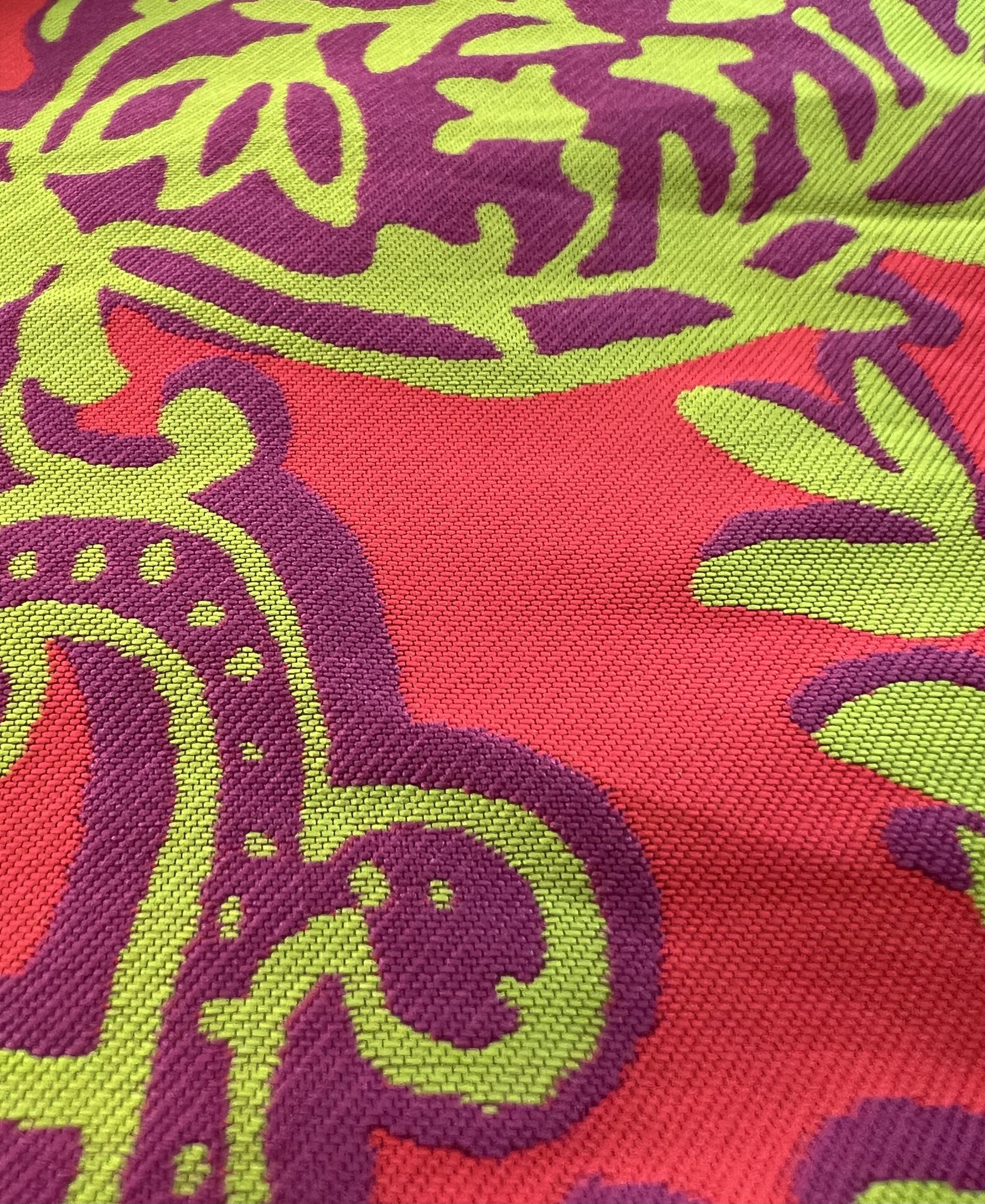 Double Face Brocade in Neon Paisley