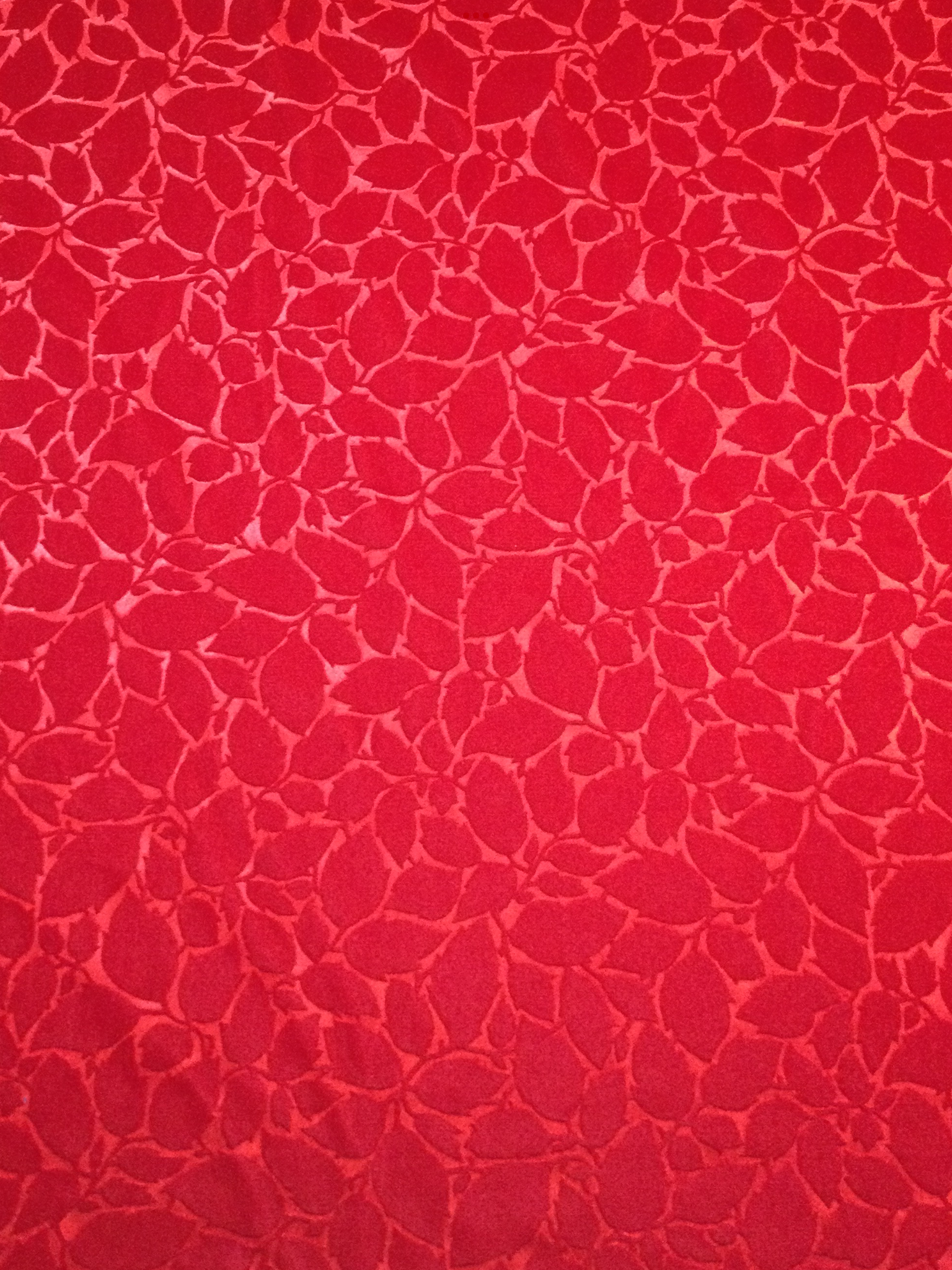 Embossed Rayon Velvet in Rouge