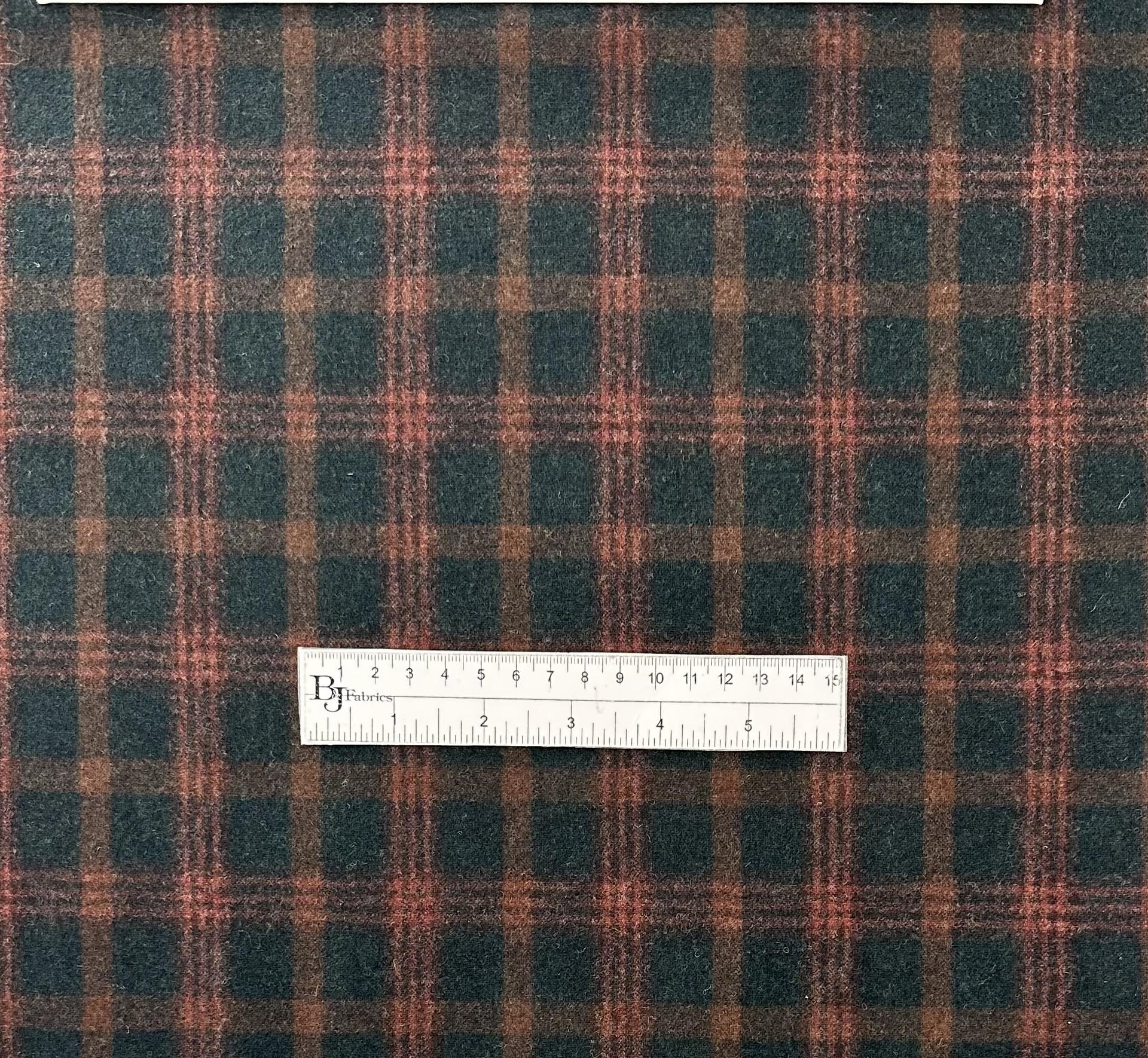 Italian Wool Super 150's Plaid in Coal