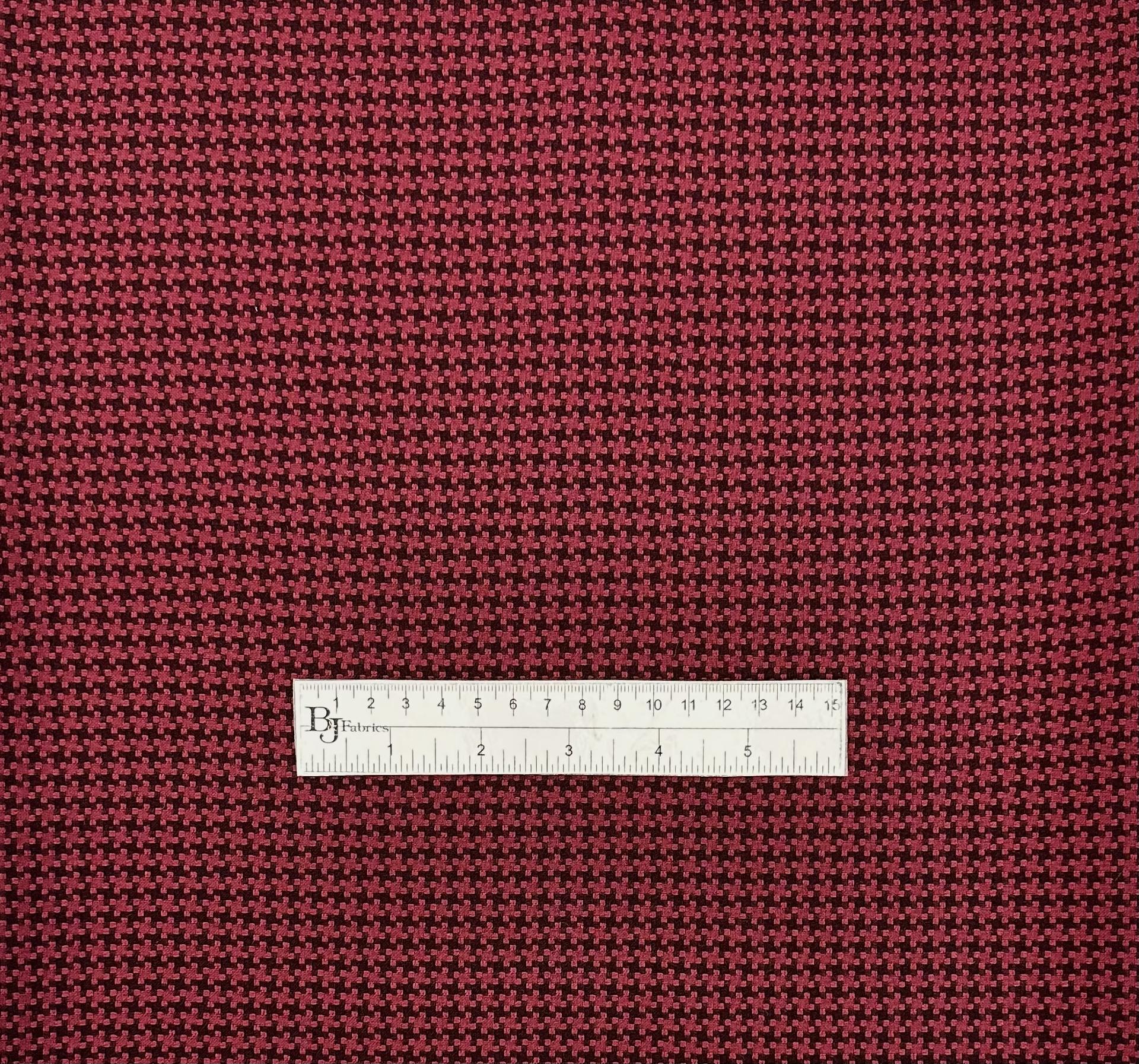 Austrian Patterned Poly Wool Blend in Burgundy