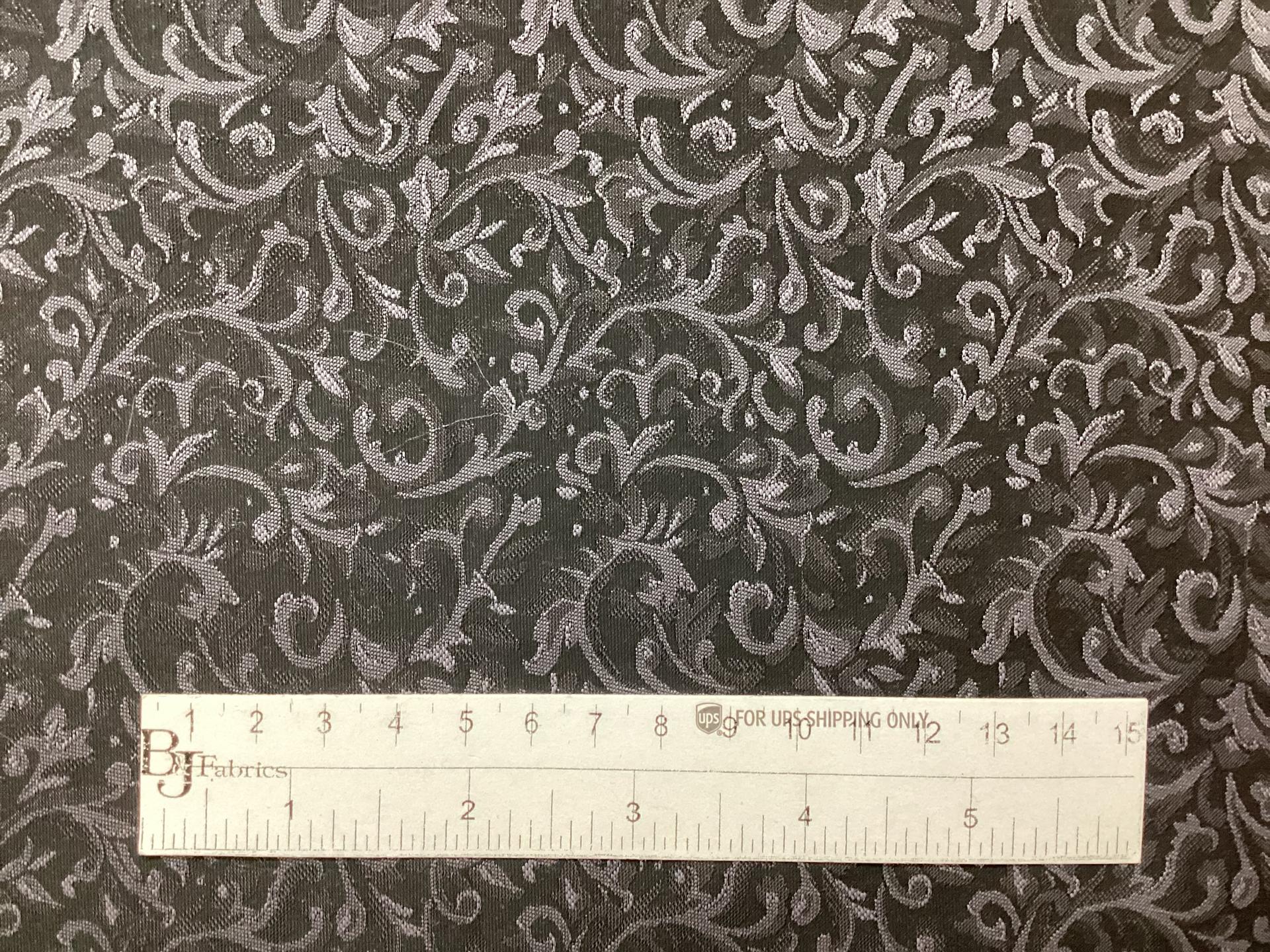 Made in Italy 55% Polyester 45% Wool Jacquard In Dark Navy & Dark Grey 