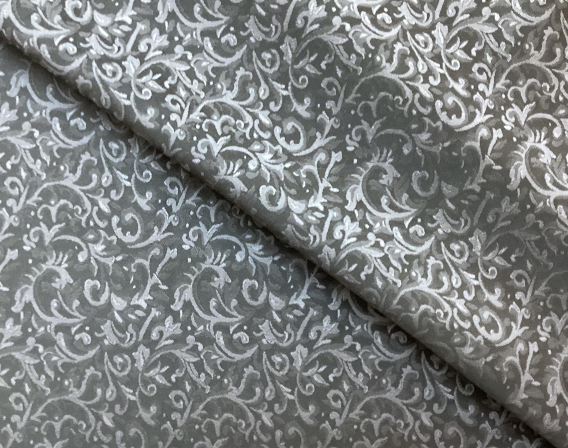 Made in Italy 55% Polyester 45% Wool Jacquard In Dark Navy & Dark Grey 