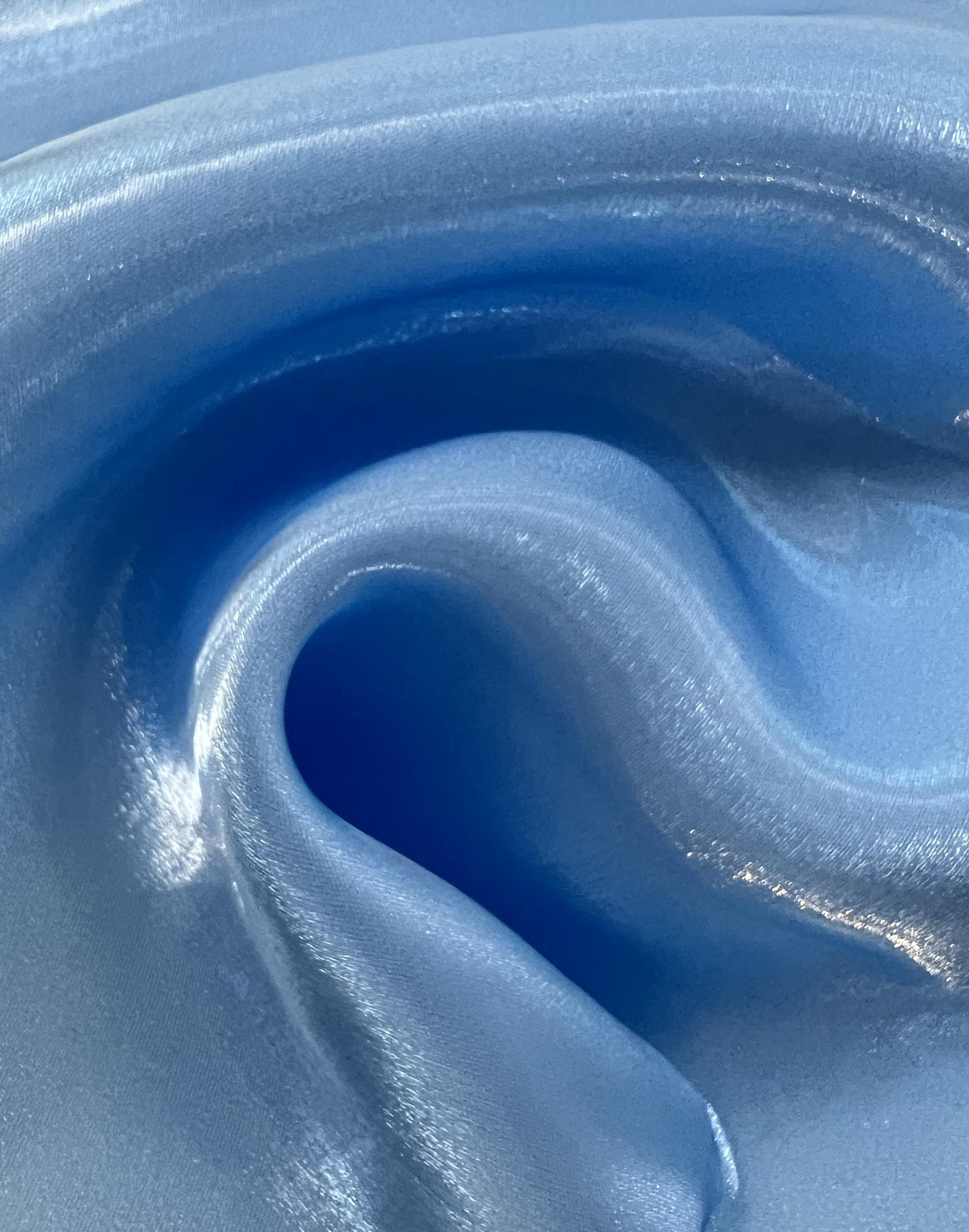 Polyester Liquid Satin Organza in Sky Blue