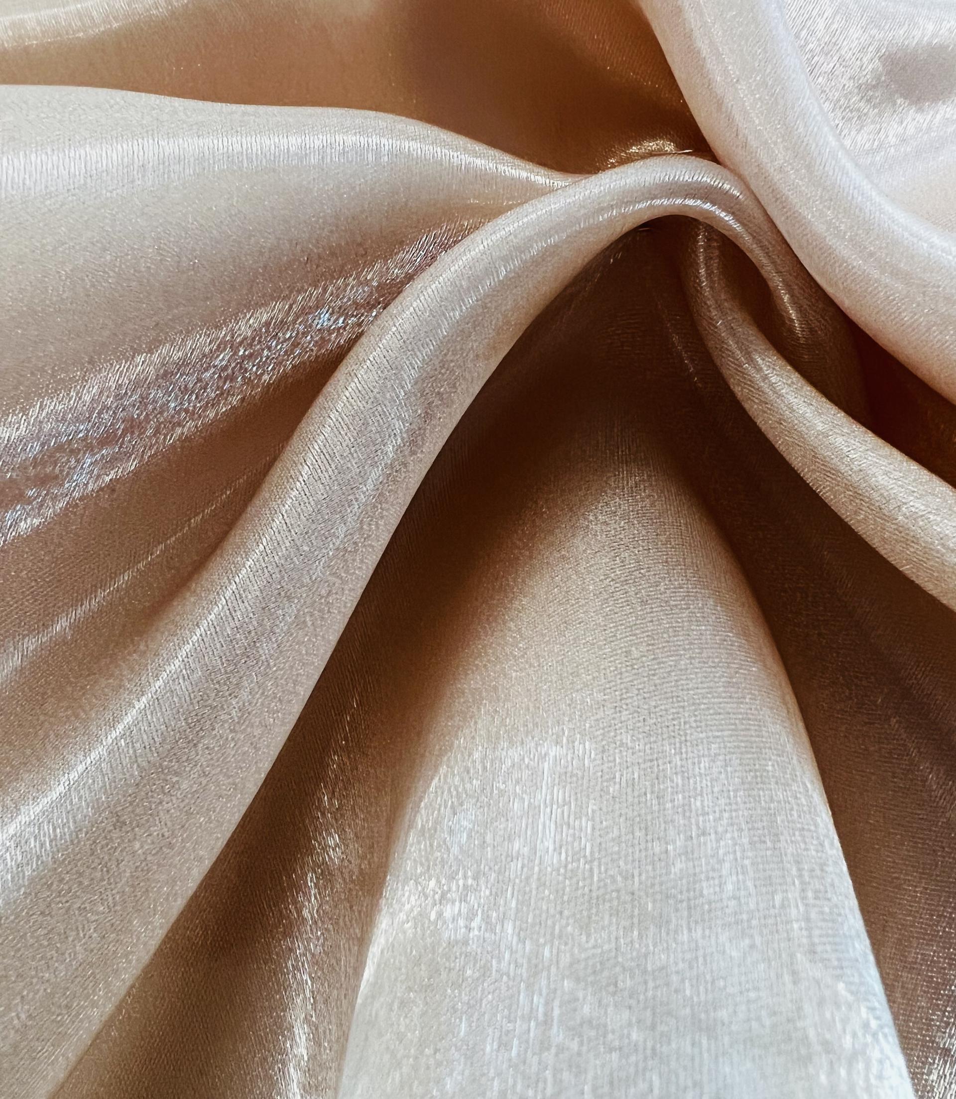 Polyester Liquid Satin Organza in Blush