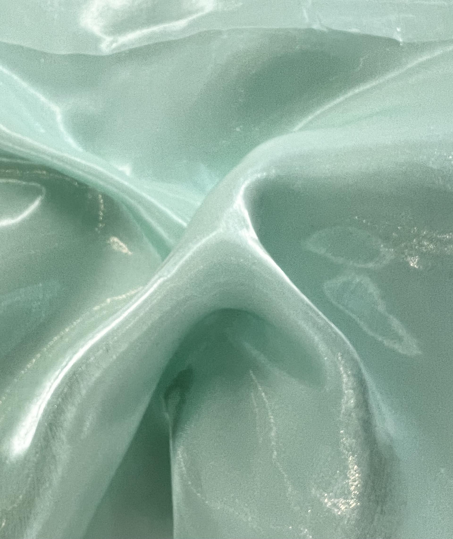 Polyester Liquid Satin Organza in Mint
