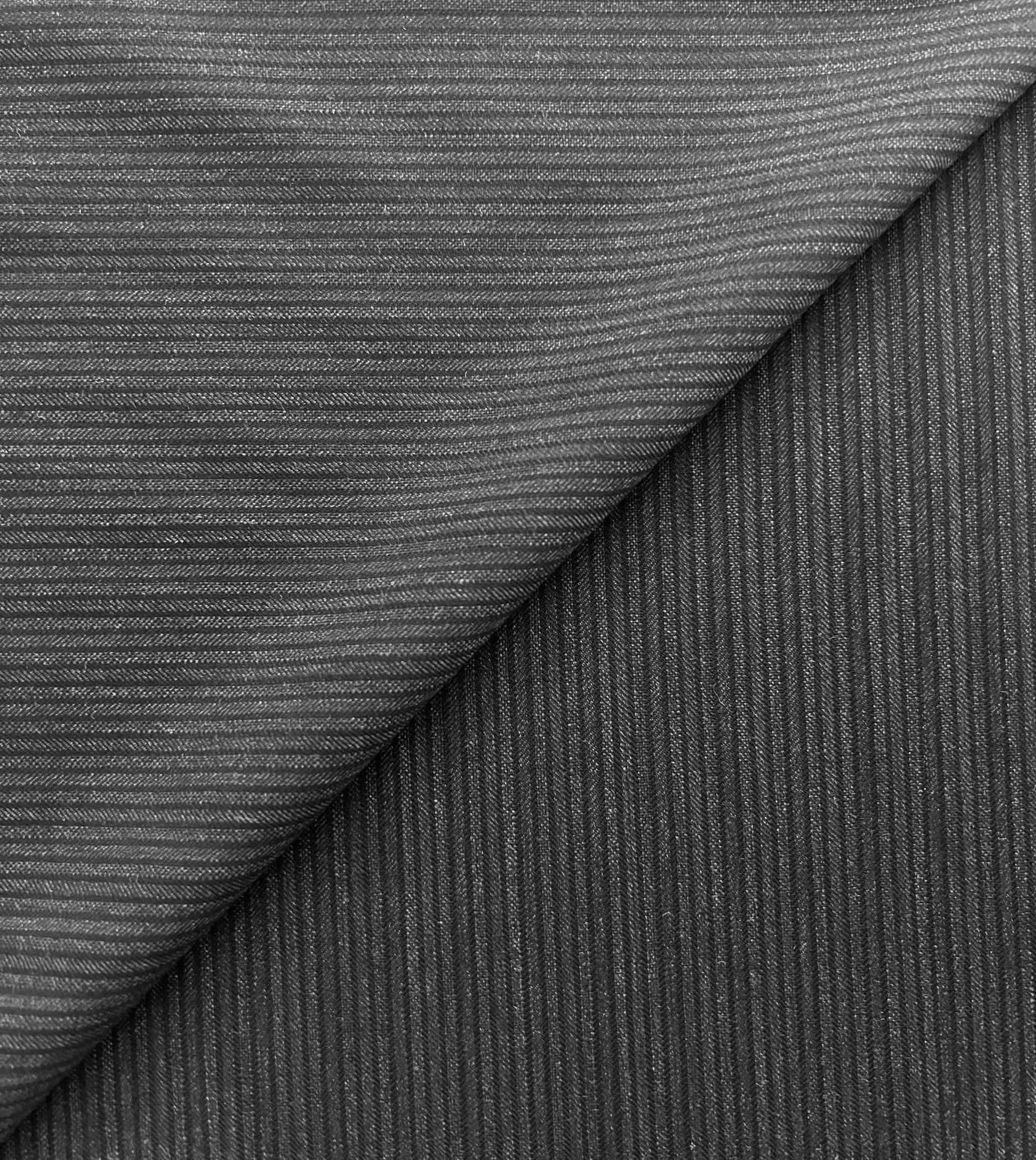Super 110's Shadow Stripe in Bankers Grey