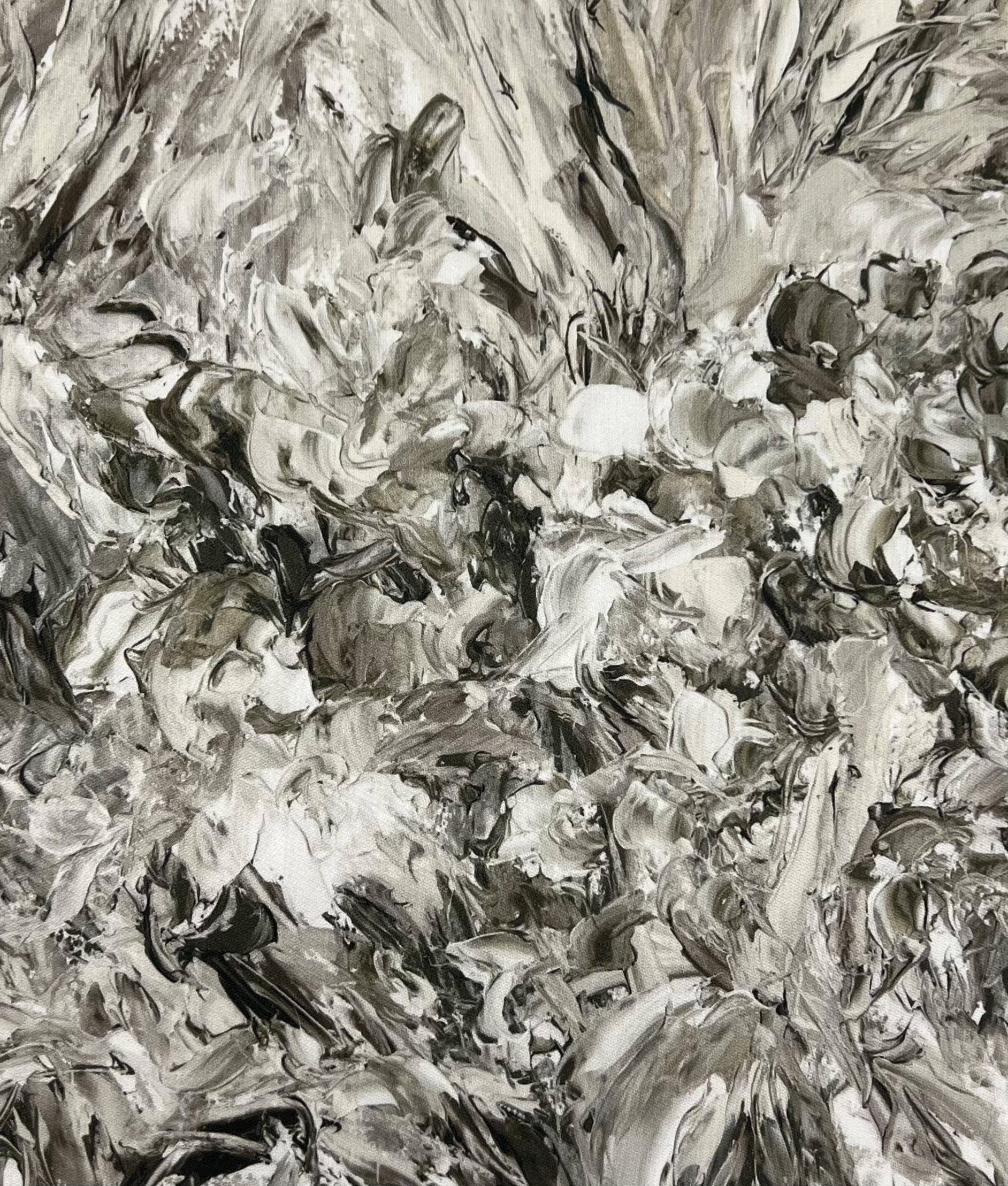 Printed Couture Gazar in Grey & Taupe