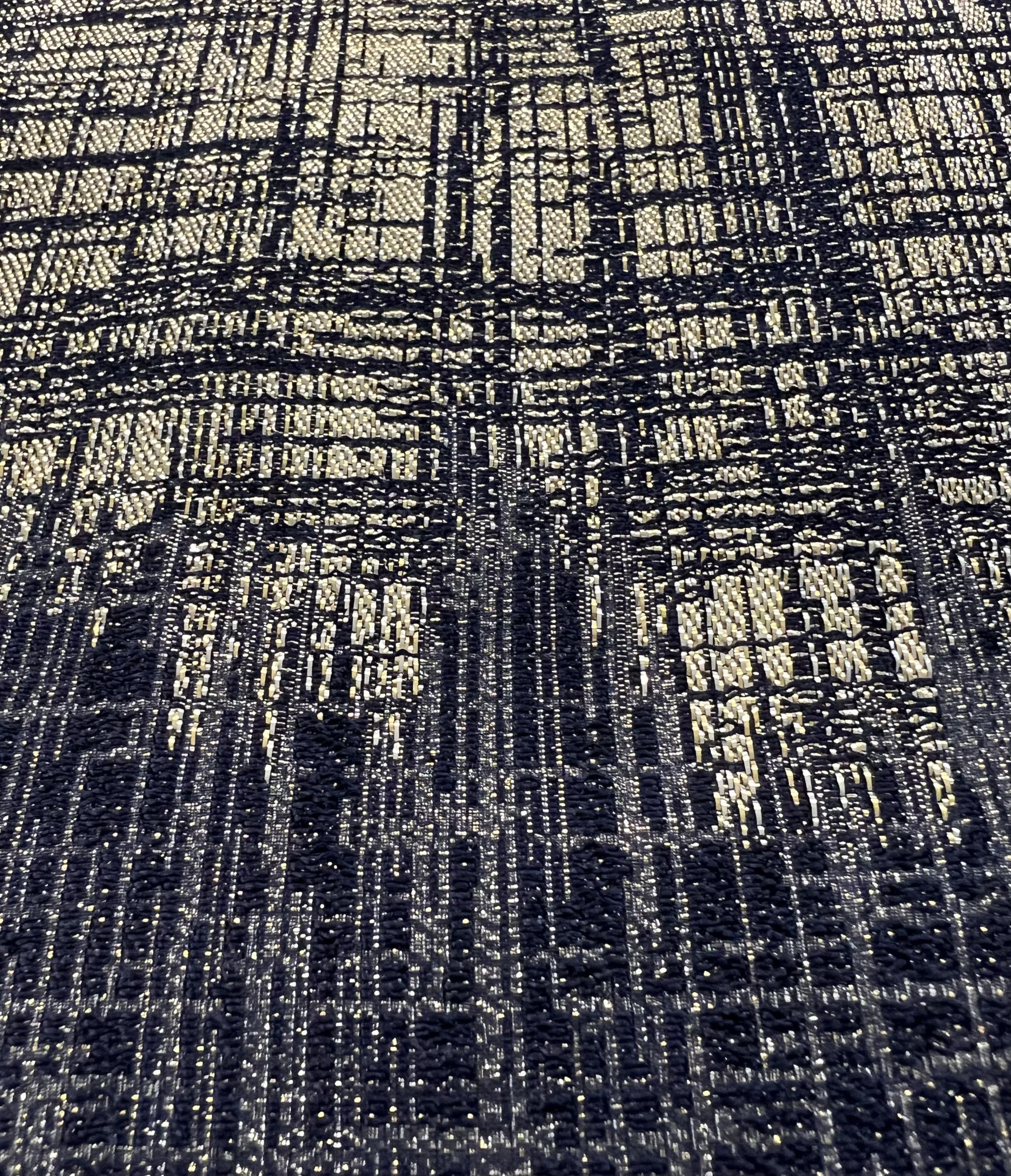 Shaded Metallic Lame Crepe in Blue & Gold