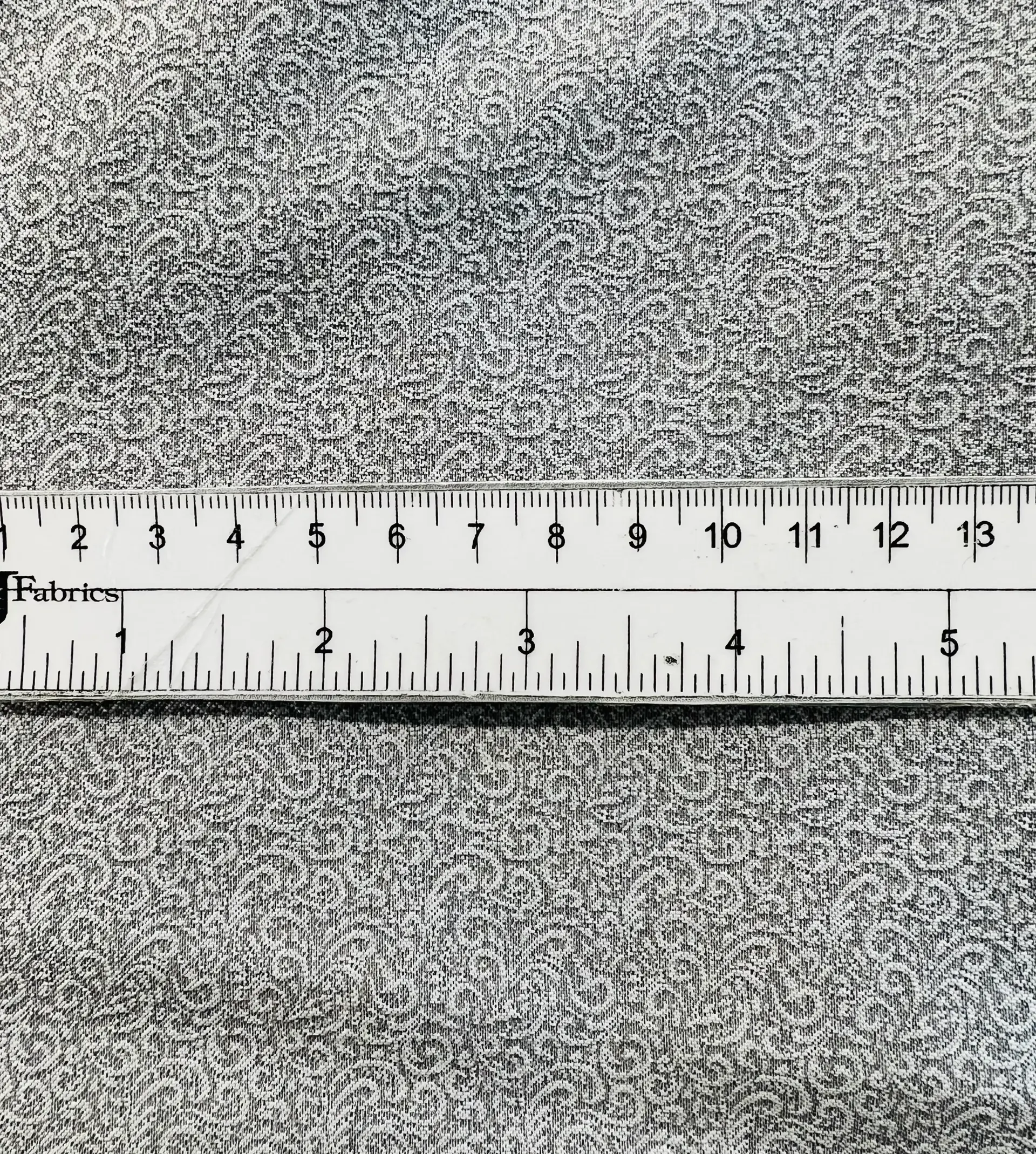 Silk Blend Micro-Floral Jacquard Brocade in Silver Grey